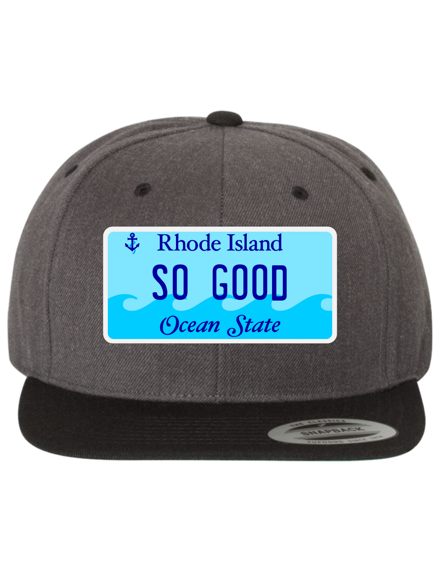 So Good Rhode Island Premium License Plate Trucker Hats