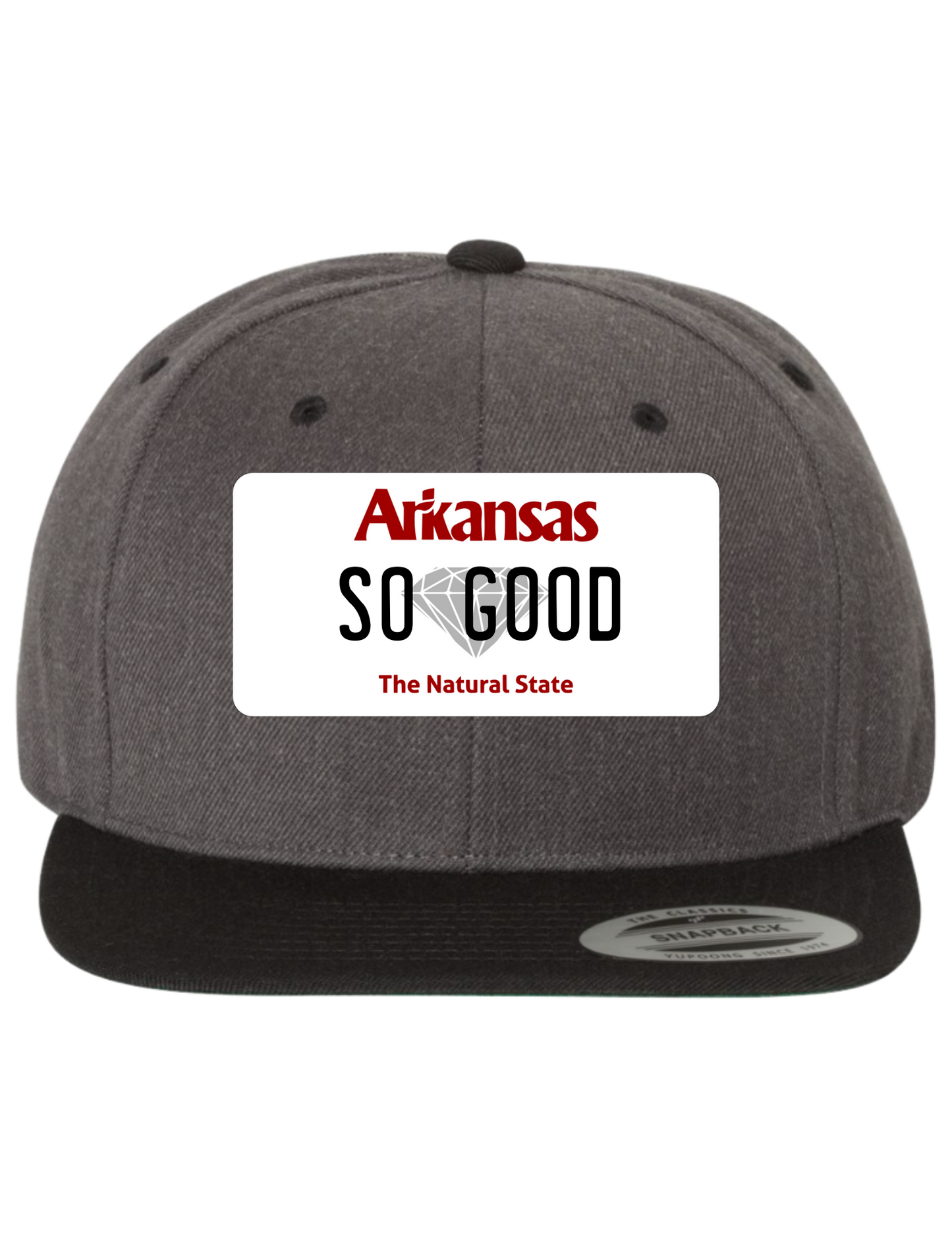 So Good Arkansas Premium License Plate Trucker Hats