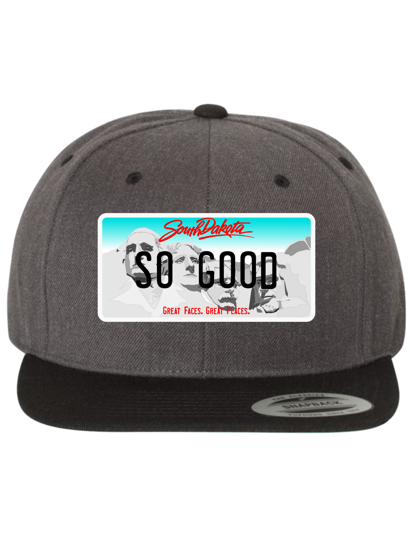 So Good South Dakota Premium License Plate Trucker Hats