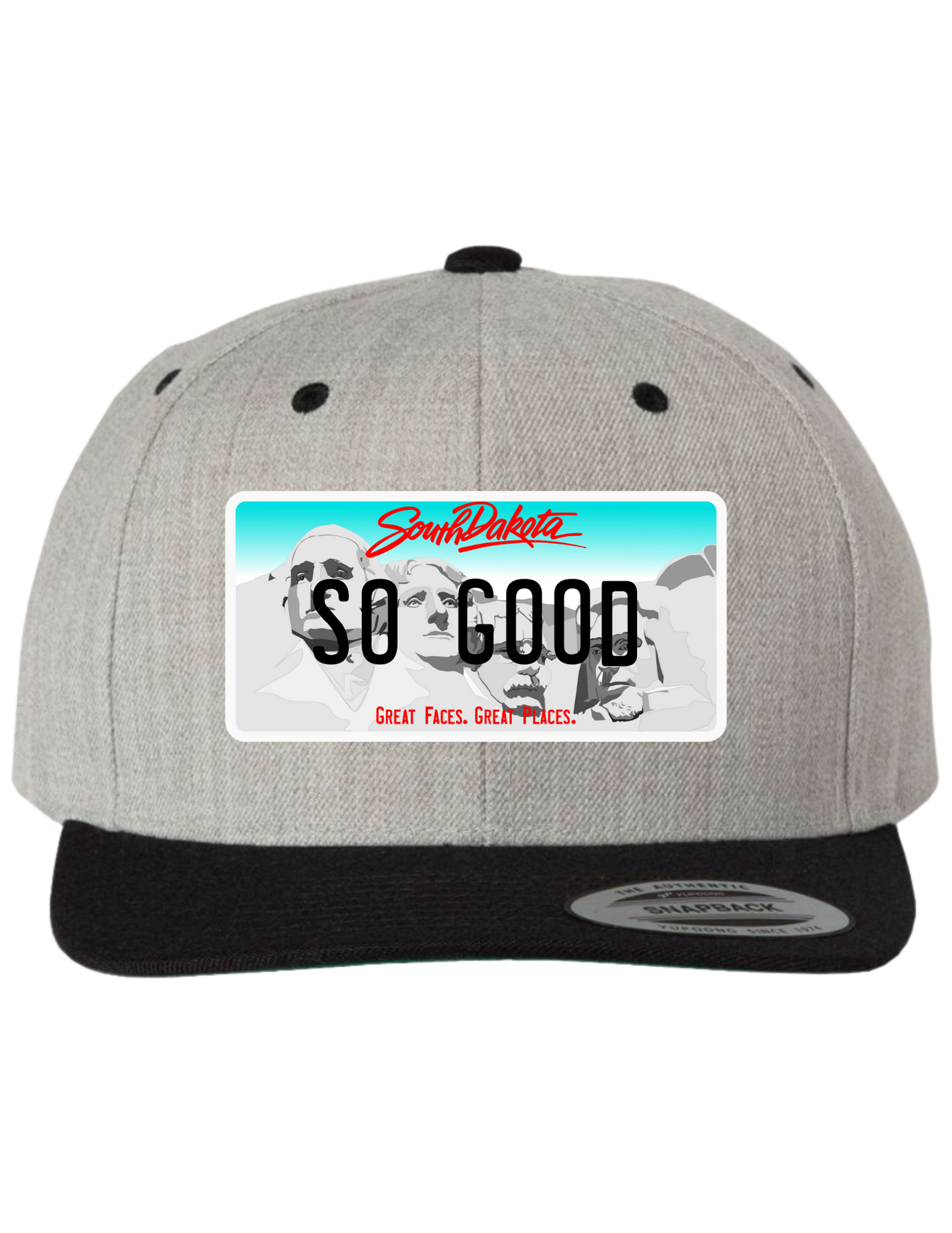 So Good South Dakota Premium License Plate Trucker Hats