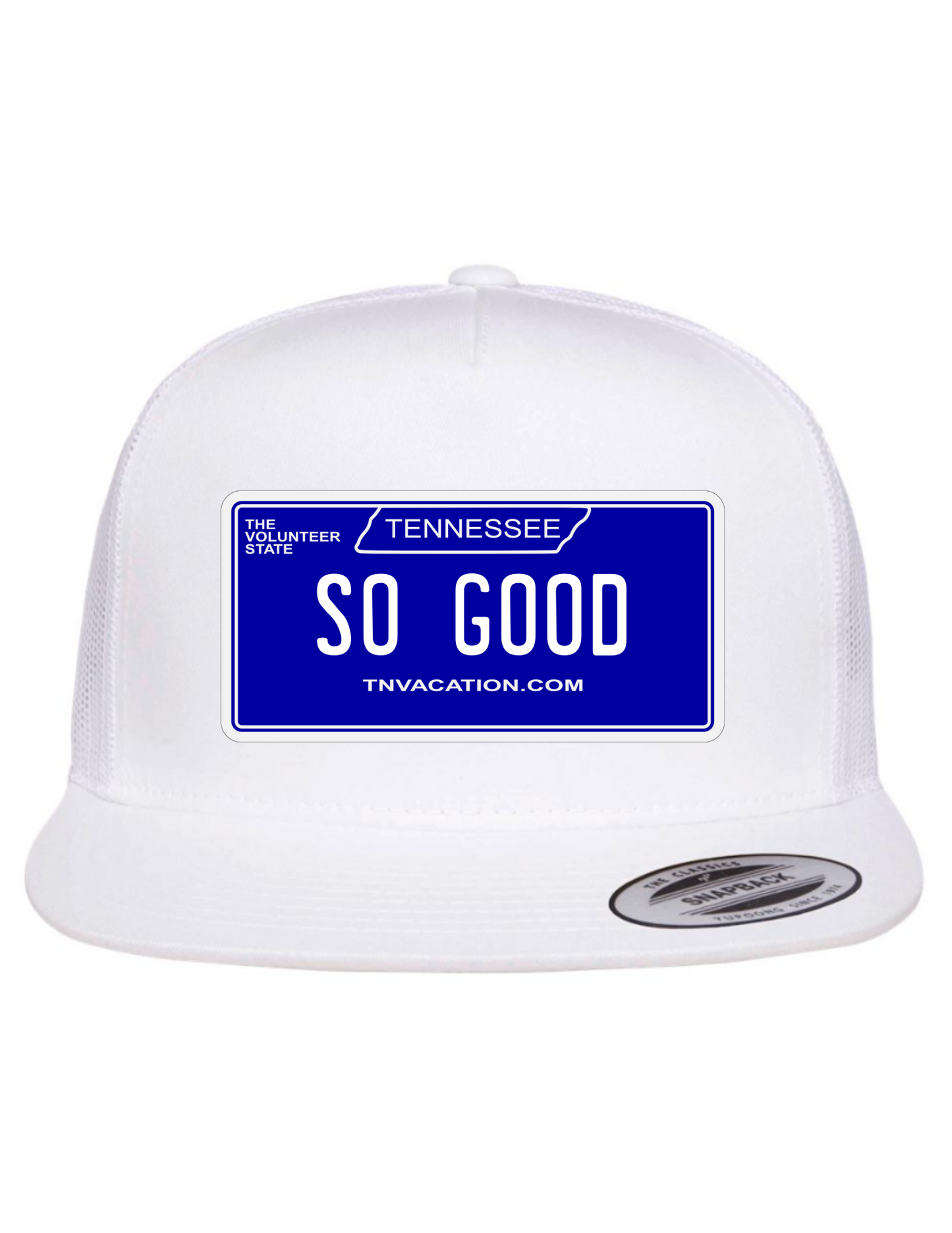 So Good Tennessee License Plate Trucker Hats