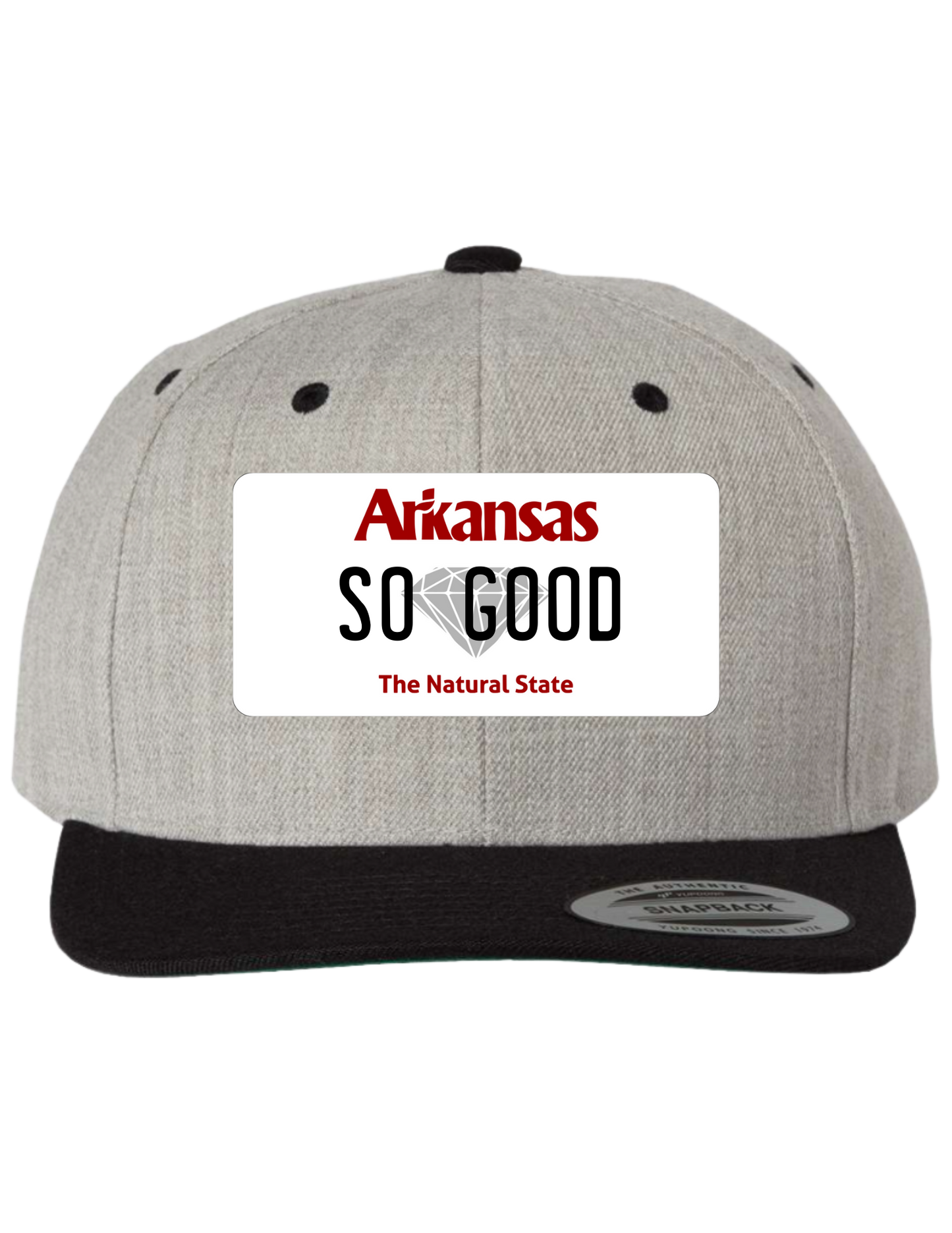 So Good Arkansas Premium License Plate Trucker Hats