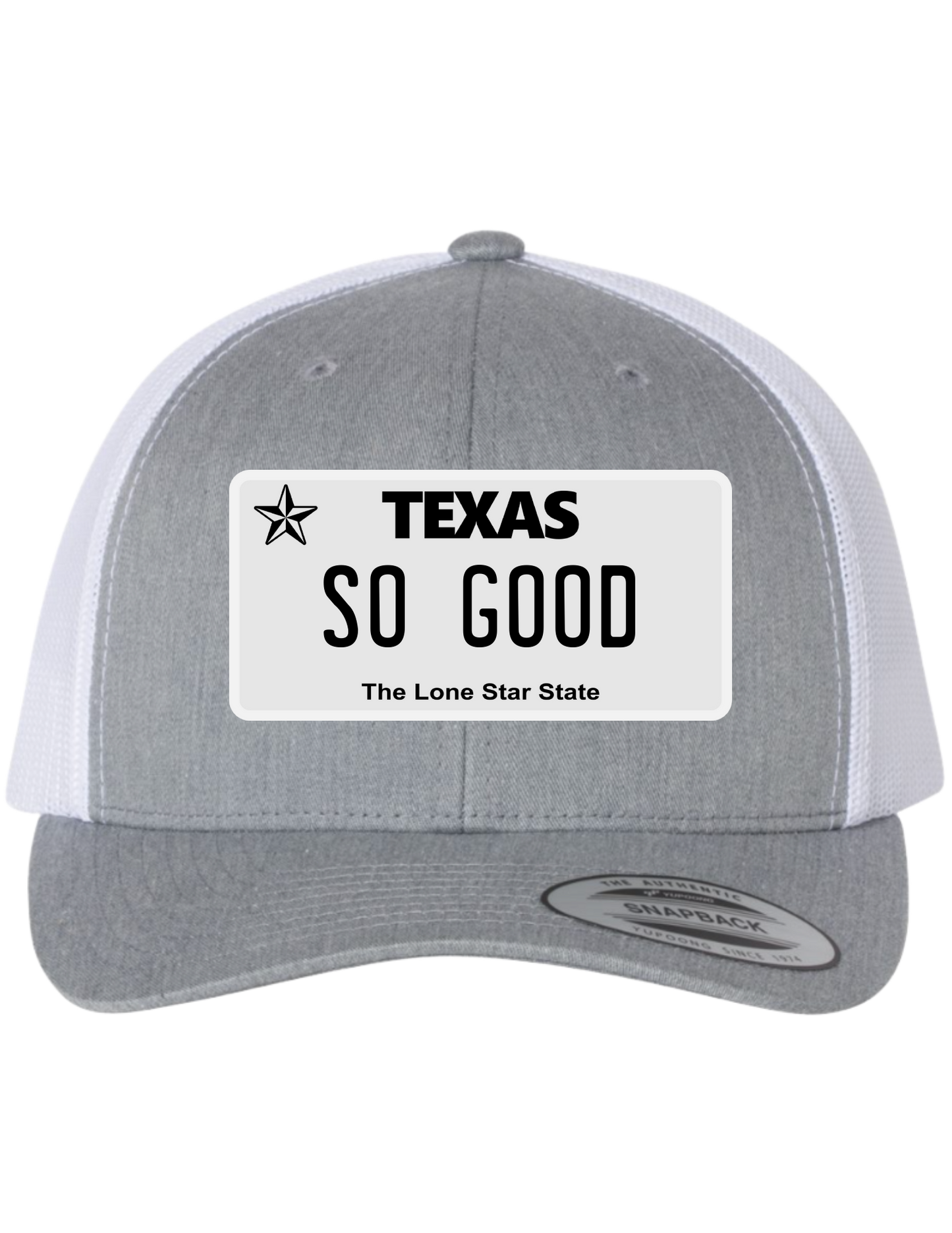 So Good Texas License Plate Trucker Hats