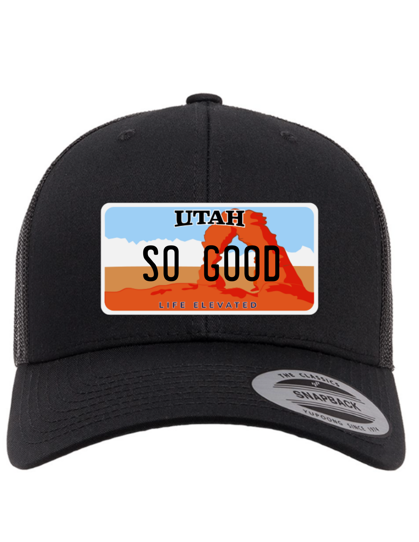 So Good Utah License Plate Trucker Hats