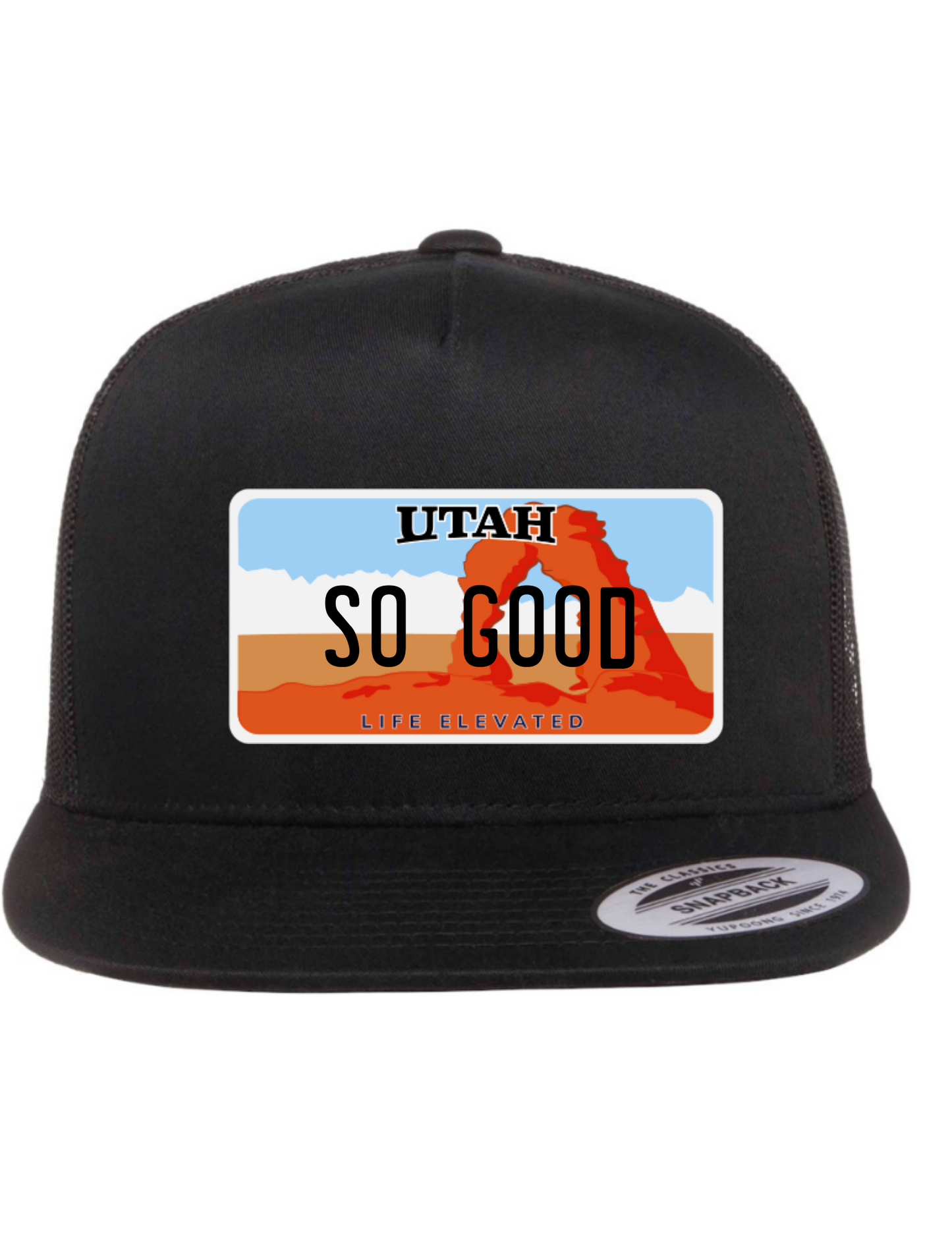 So Good Utah License Plate Trucker Hats