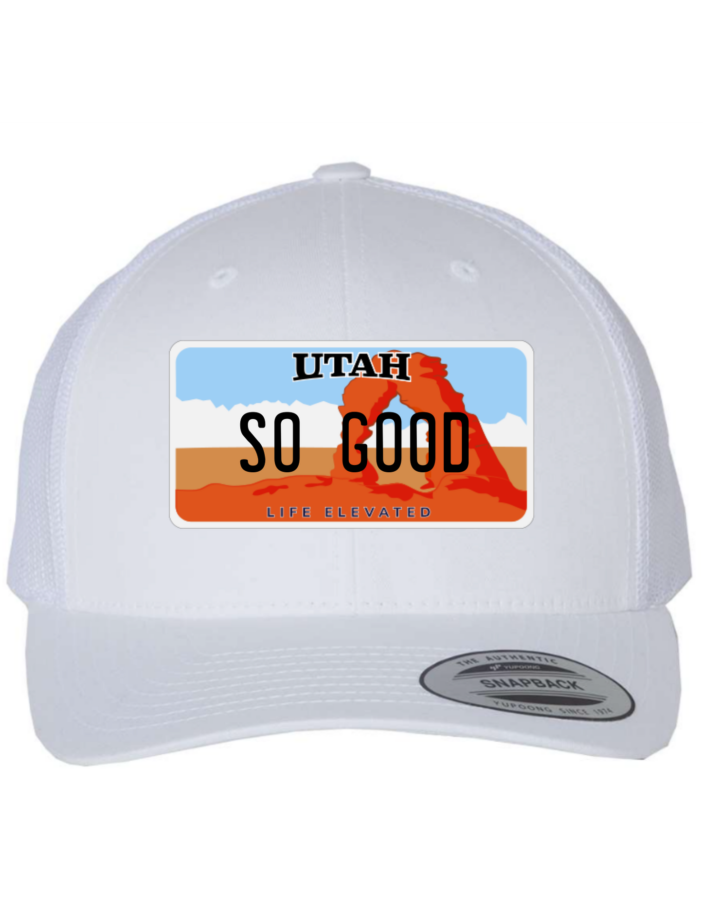 So Good Utah License Plate Trucker Hats