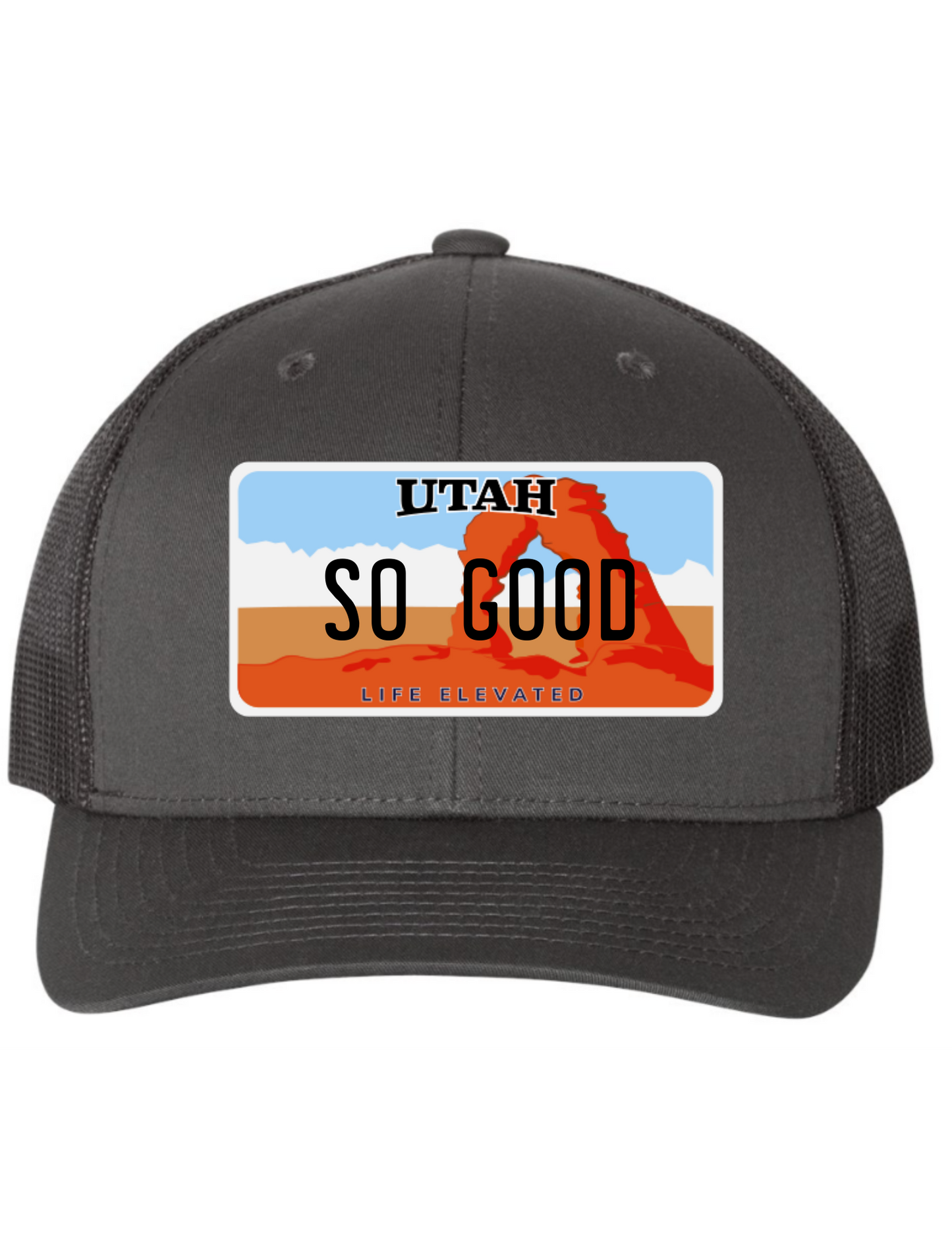 So Good Utah License Plate Trucker Hats