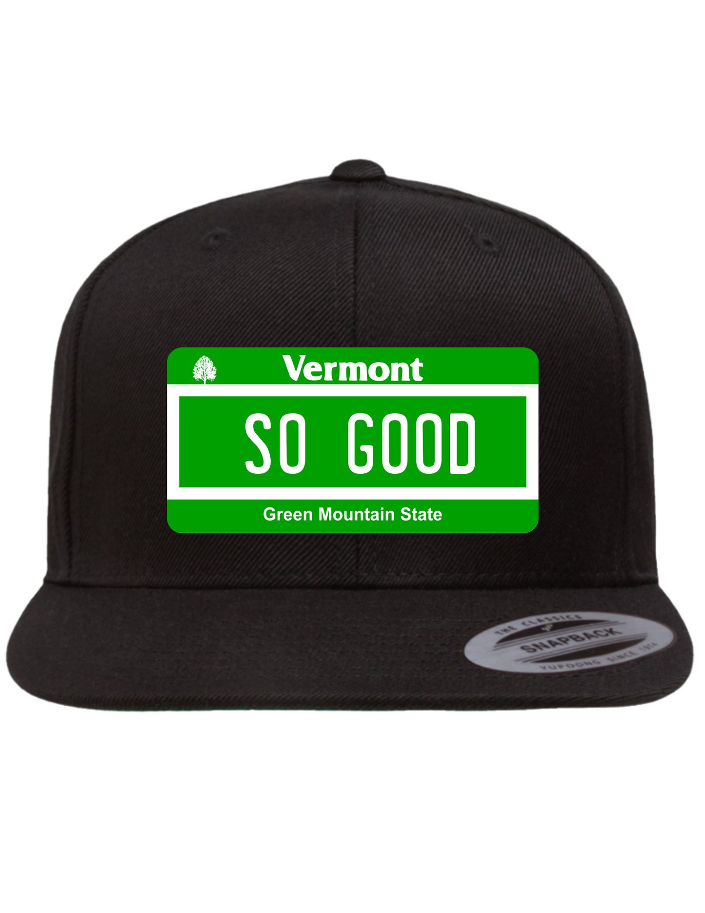 So Good Vermont Premium License Plate Trucker Hats