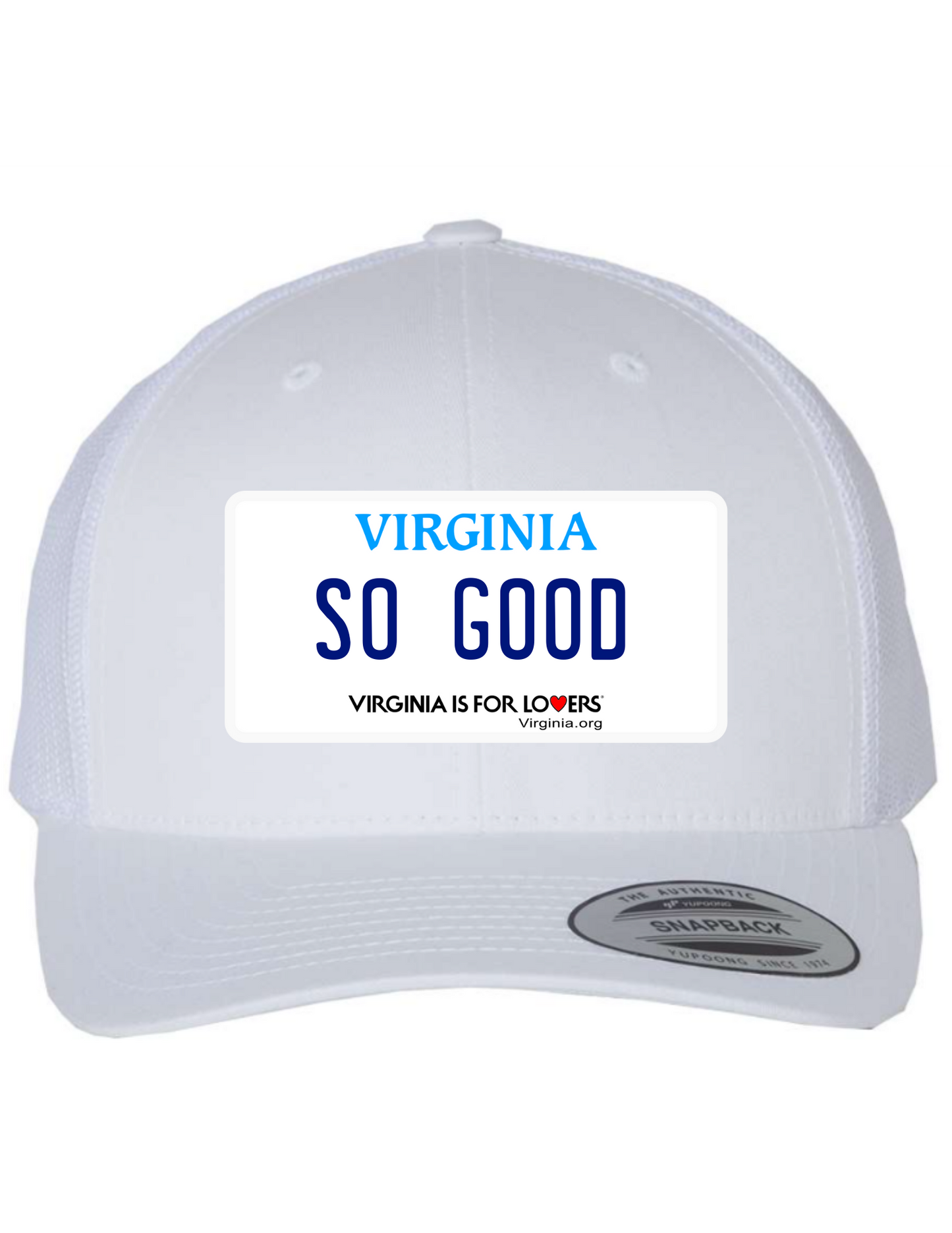 So Good Virginia License Plate Trucker Hats (Copy)