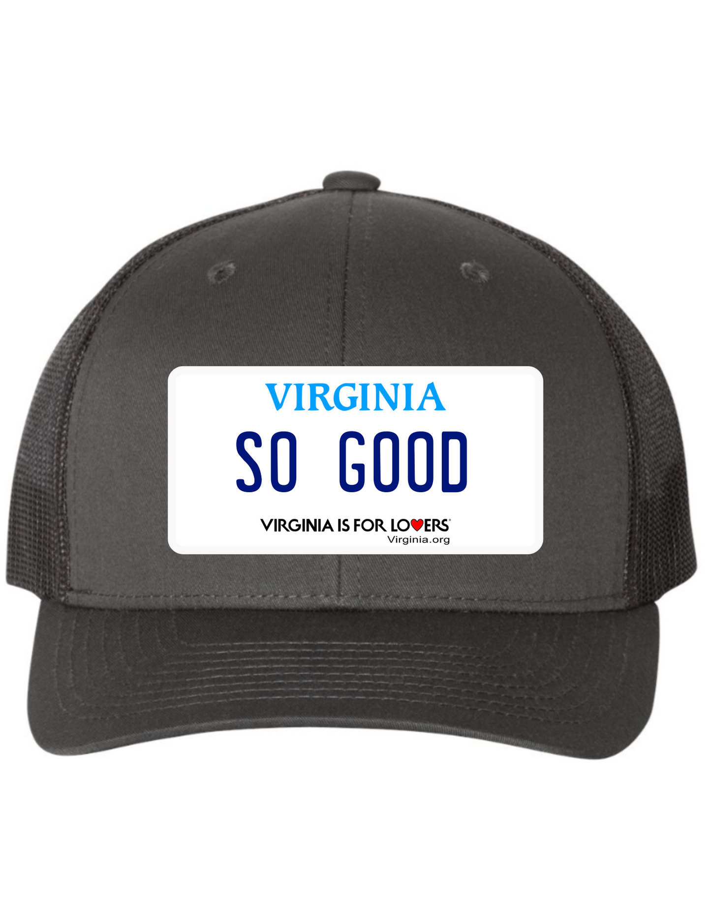 So Good Virginia License Plate Trucker Hats (Copy)