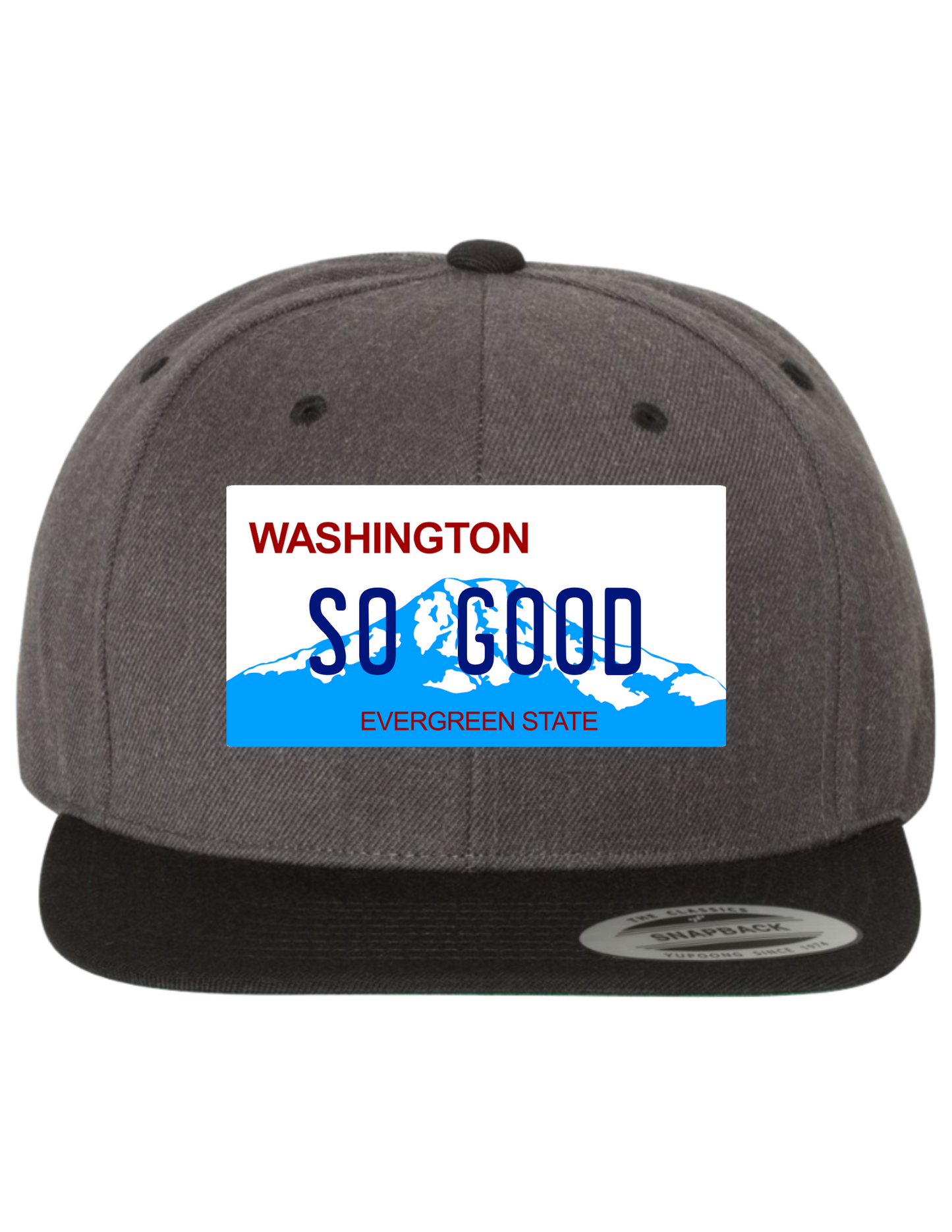 So Good Washington Premium License Plate Trucker Hats