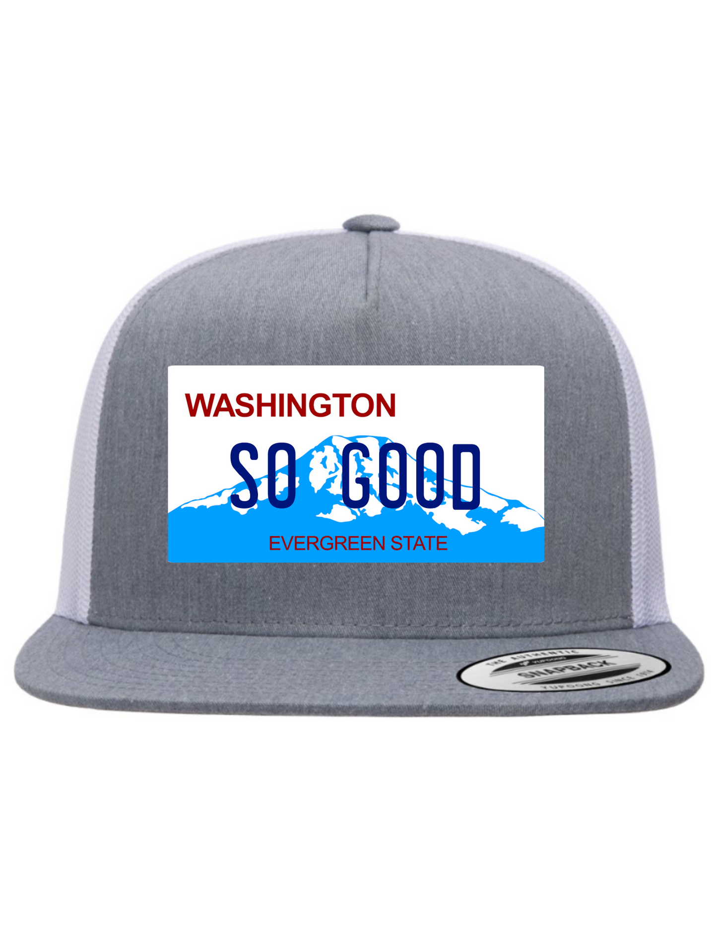 So Good Washington License Plate Trucker Hats