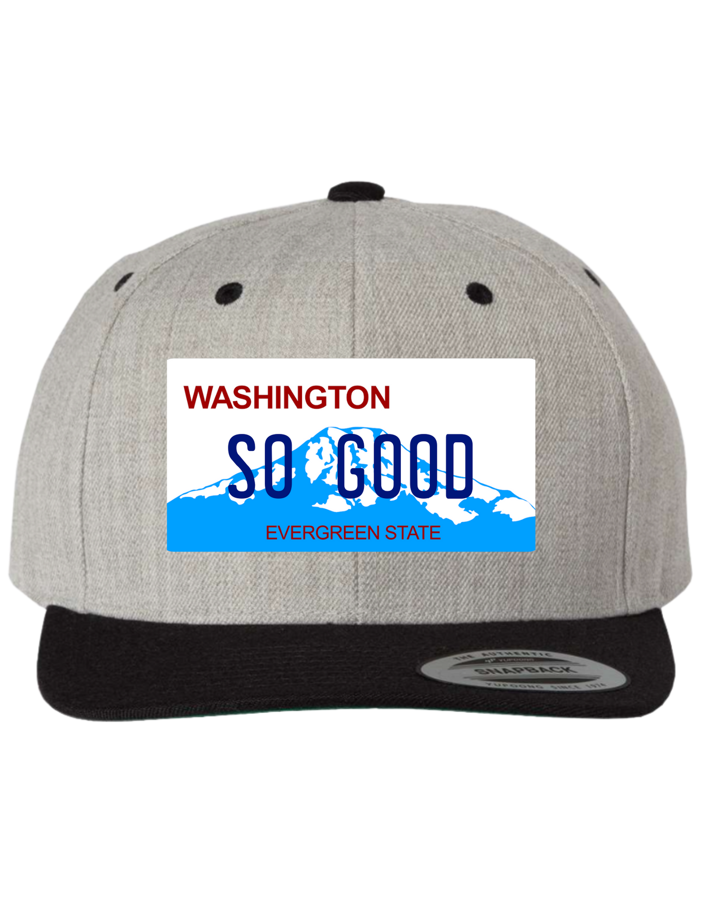 So Good Washington Premium License Plate Trucker Hats
