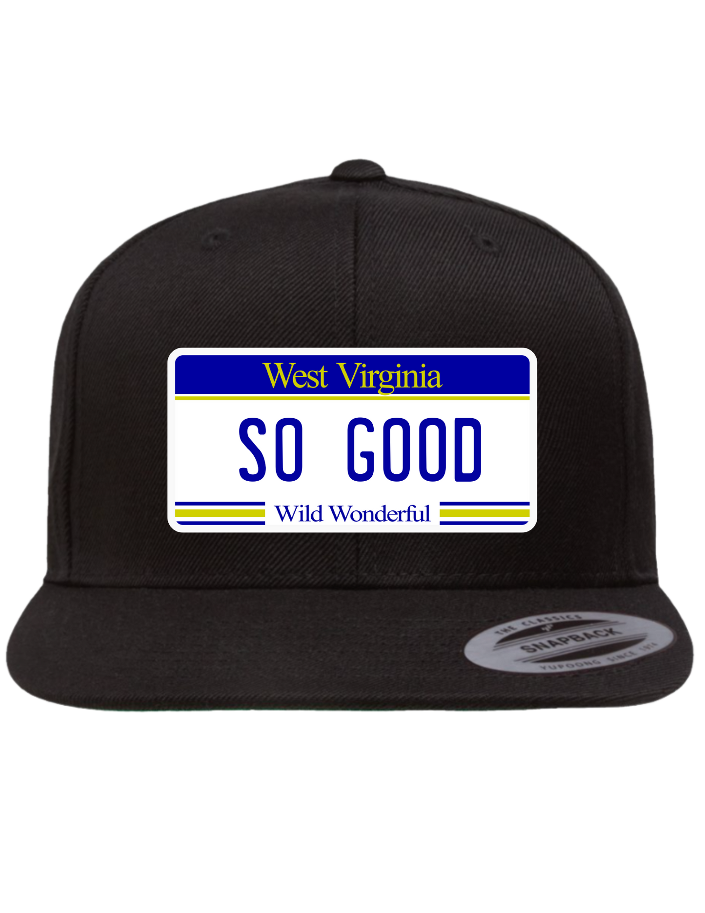 So Good West Virginia Premium License Plate Trucker Hats