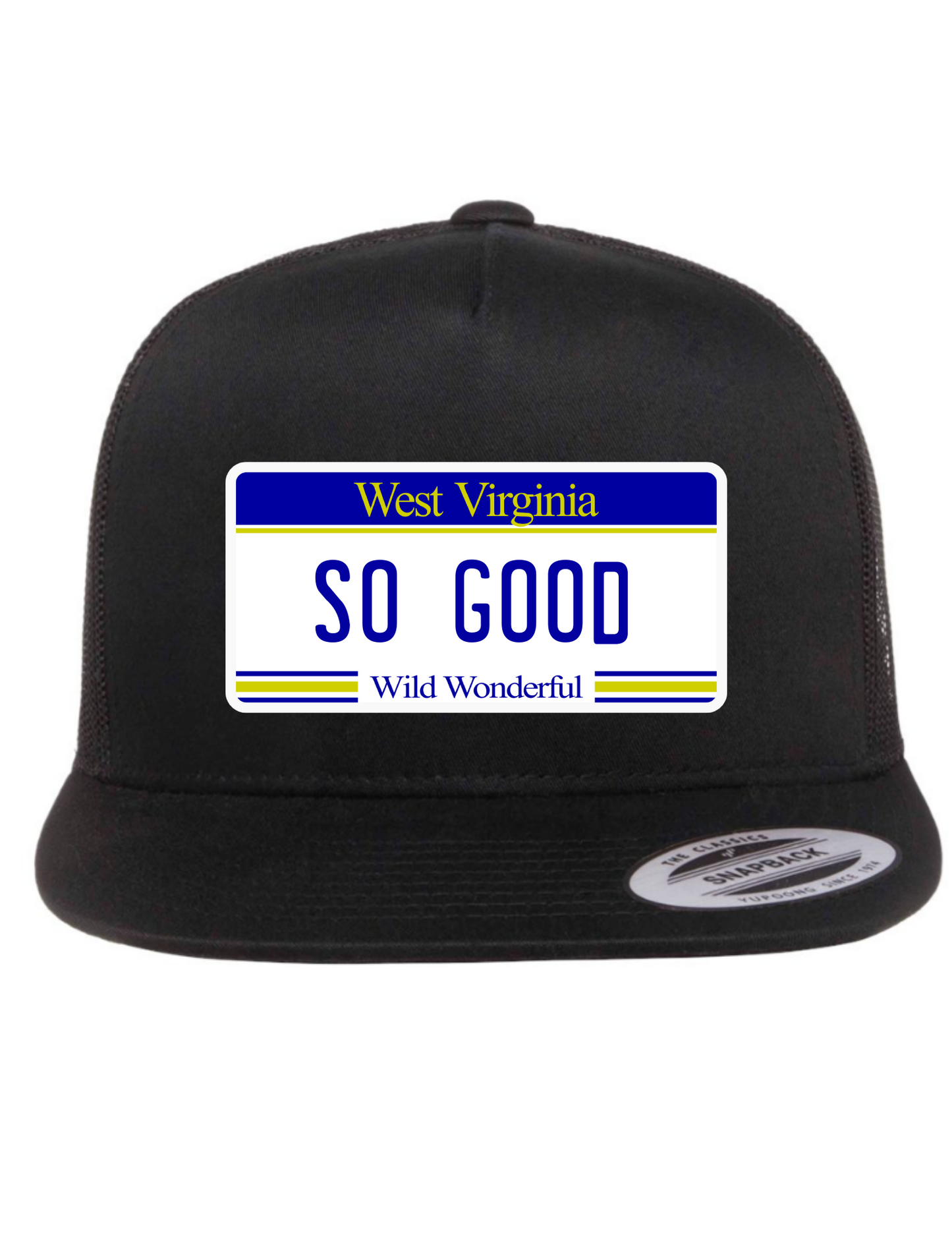 So Good West Virginia License Plate Trucker Hats
