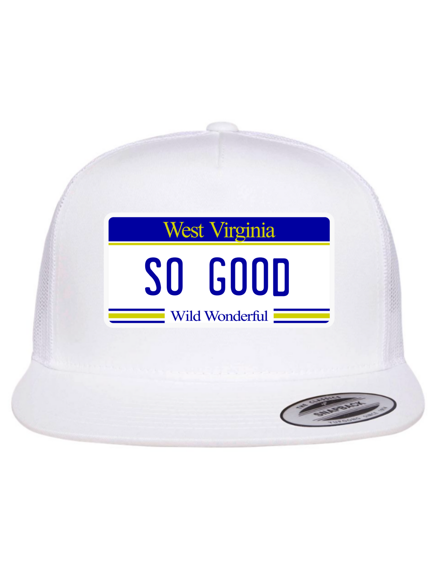 So Good West Virginia License Plate Trucker Hats