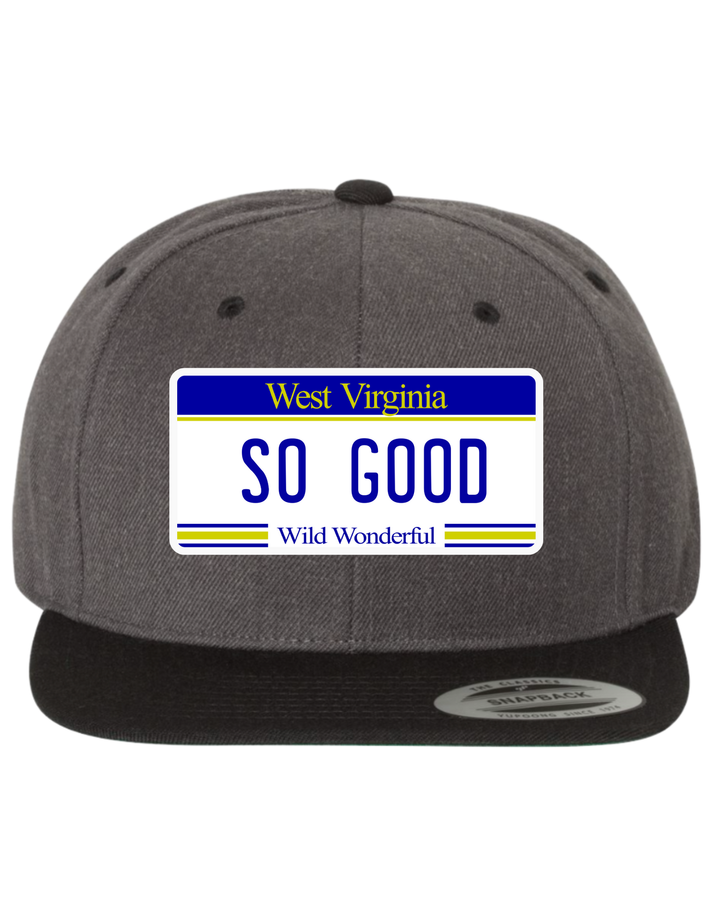 So Good West Virginia Premium License Plate Trucker Hats