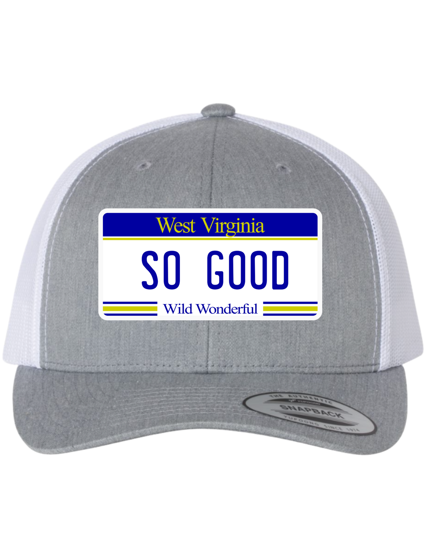 So Good West Virginia License Plate Trucker Hats