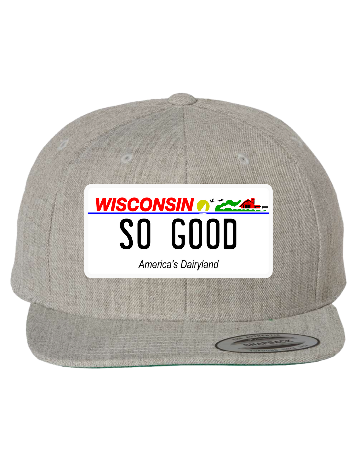So Good Wisconsin Premium License Plate Trucker Hats