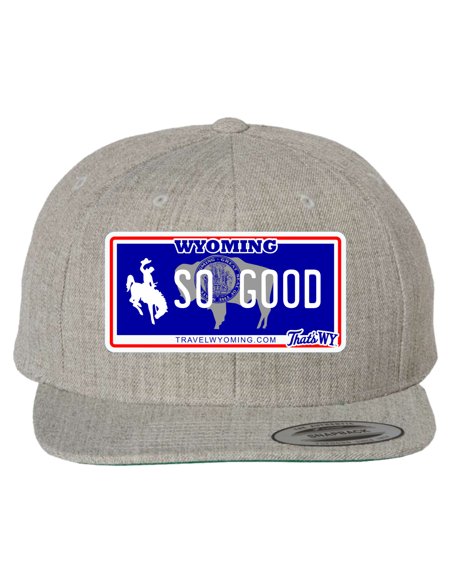 So Good Wyoming Premium License Plate Trucker Hats