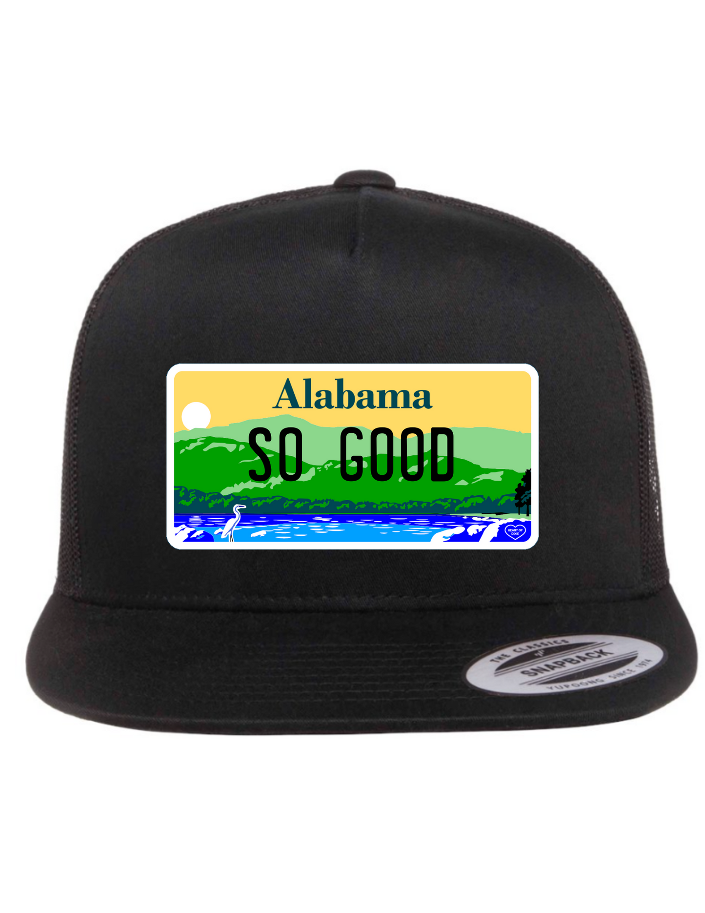 So Good Alabama License Plate Trucker Hats