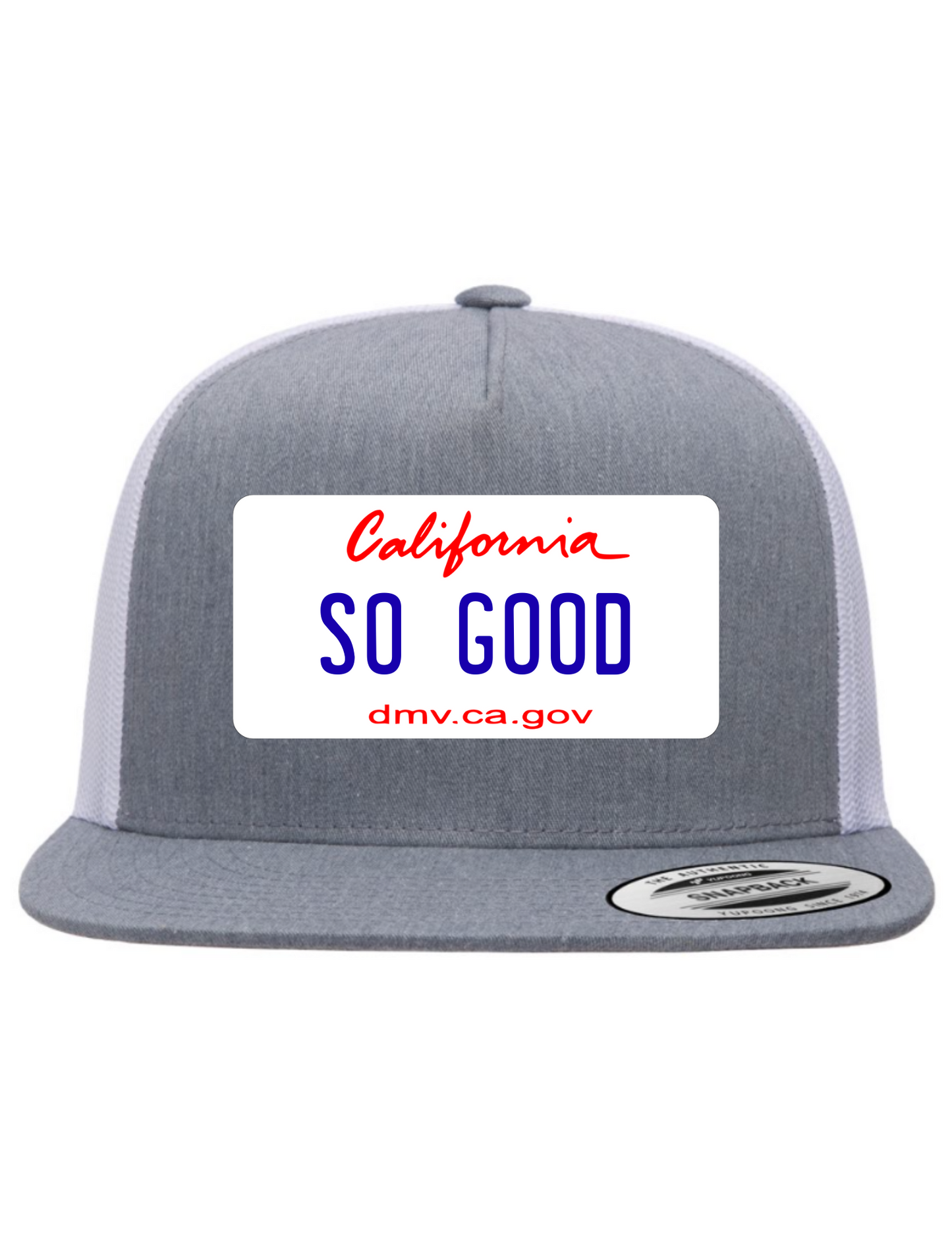 So Good California License Plate Trucker Hats