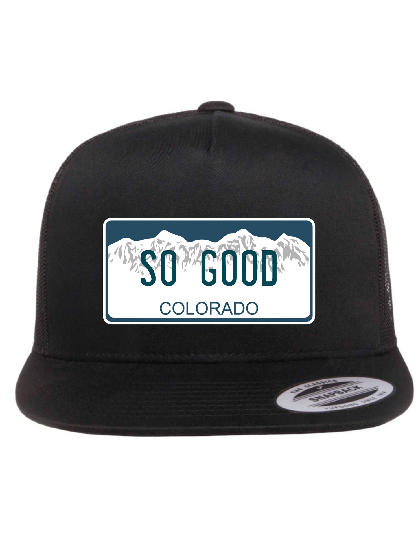 So Good Colorado License Plate Trucker Hats