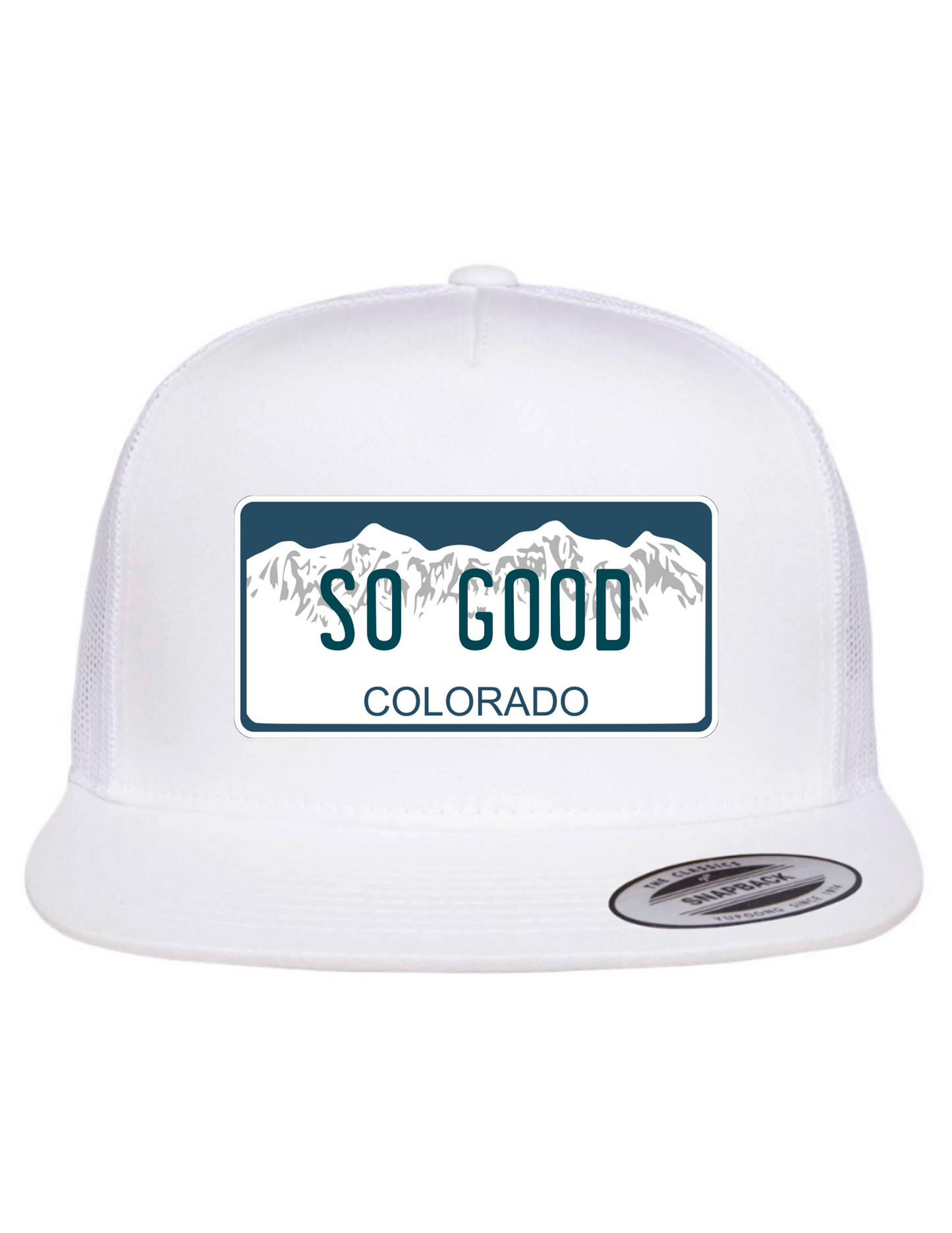 So Good Colorado License Plate Trucker Hats