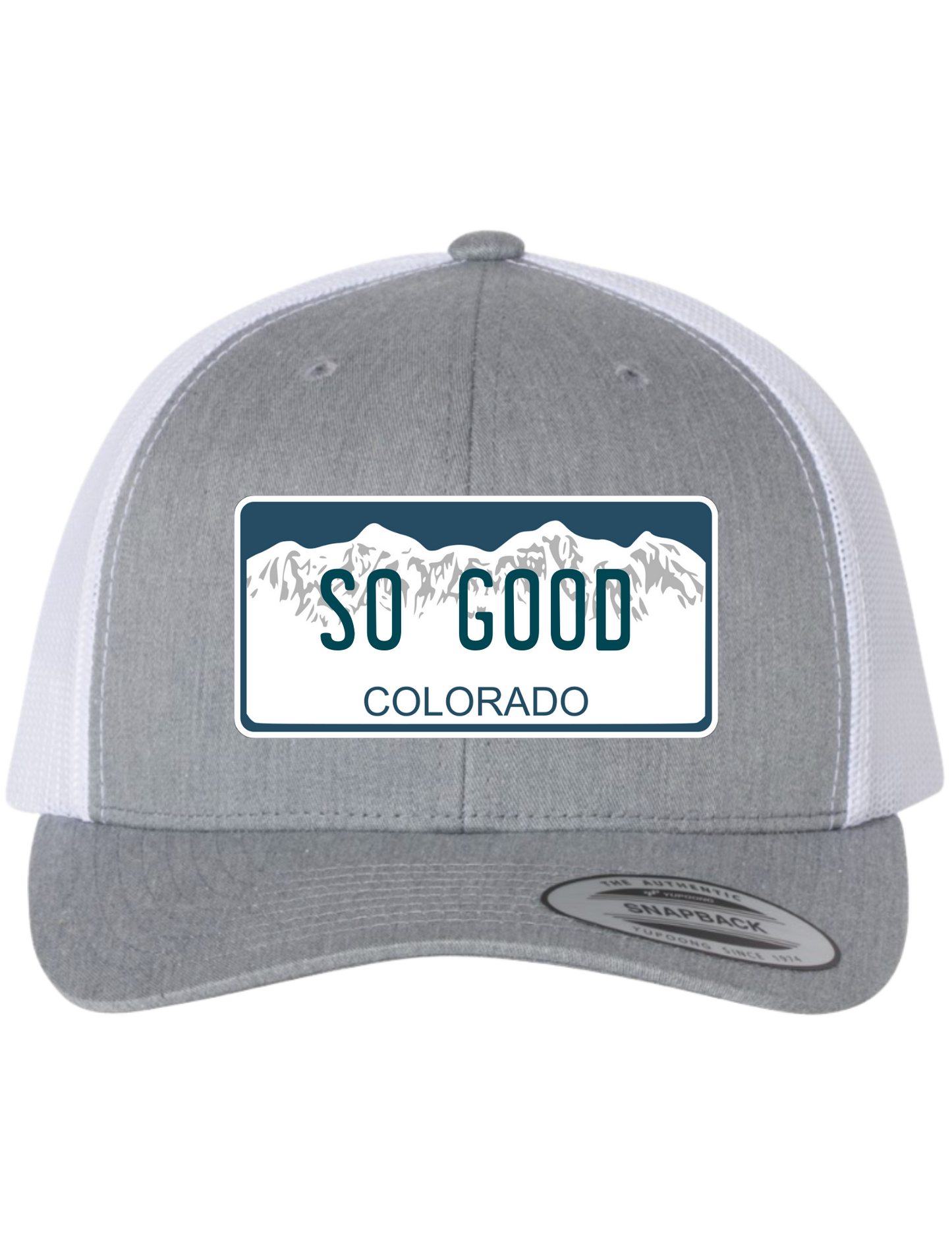 So Good Colorado License Plate Trucker Hats