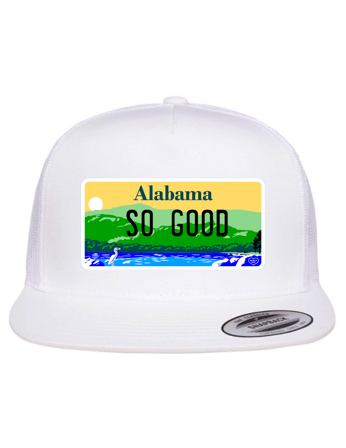 So Good Alabama License Plate Trucker Hats