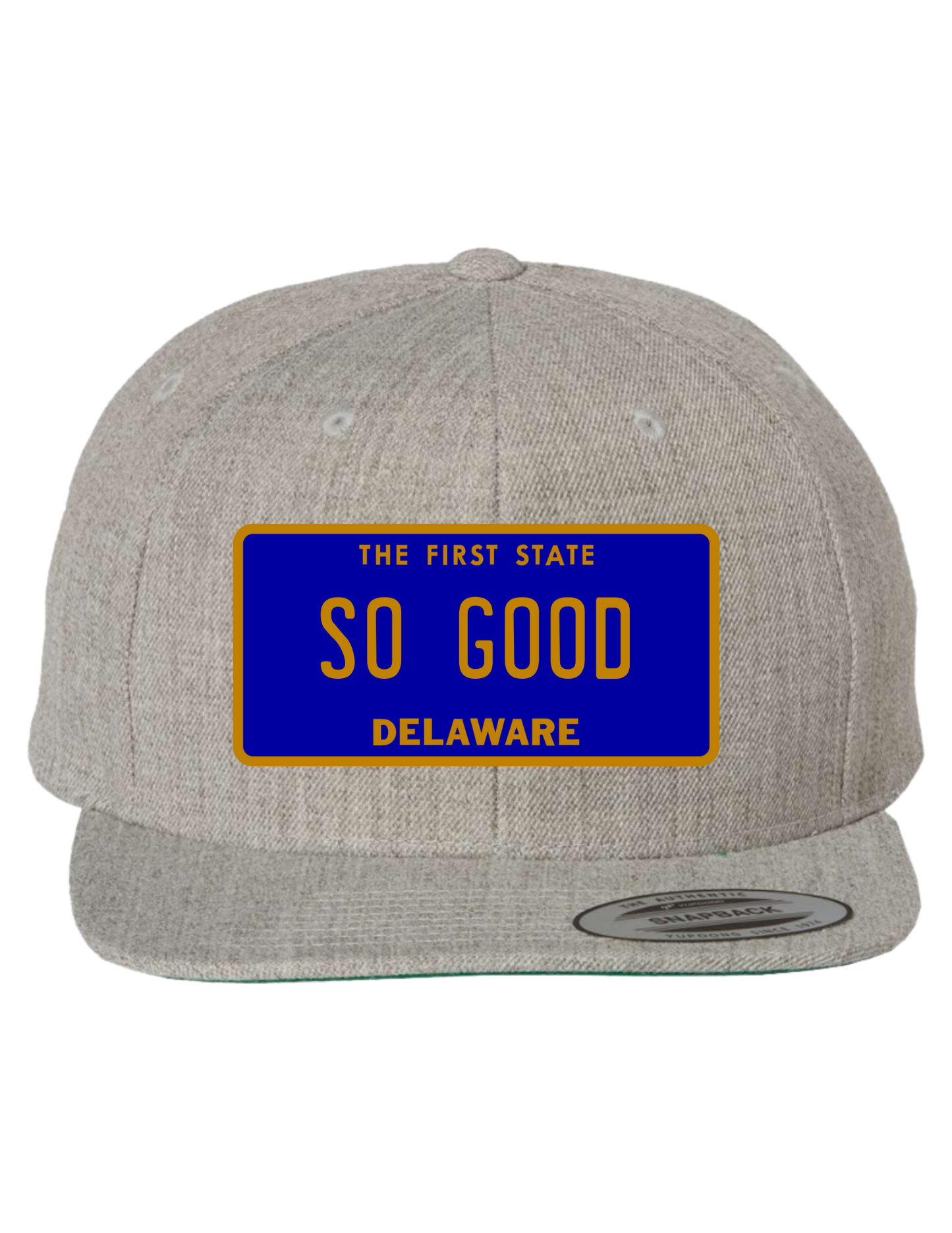 So Good Delaware Premium License Plate Trucker Hats