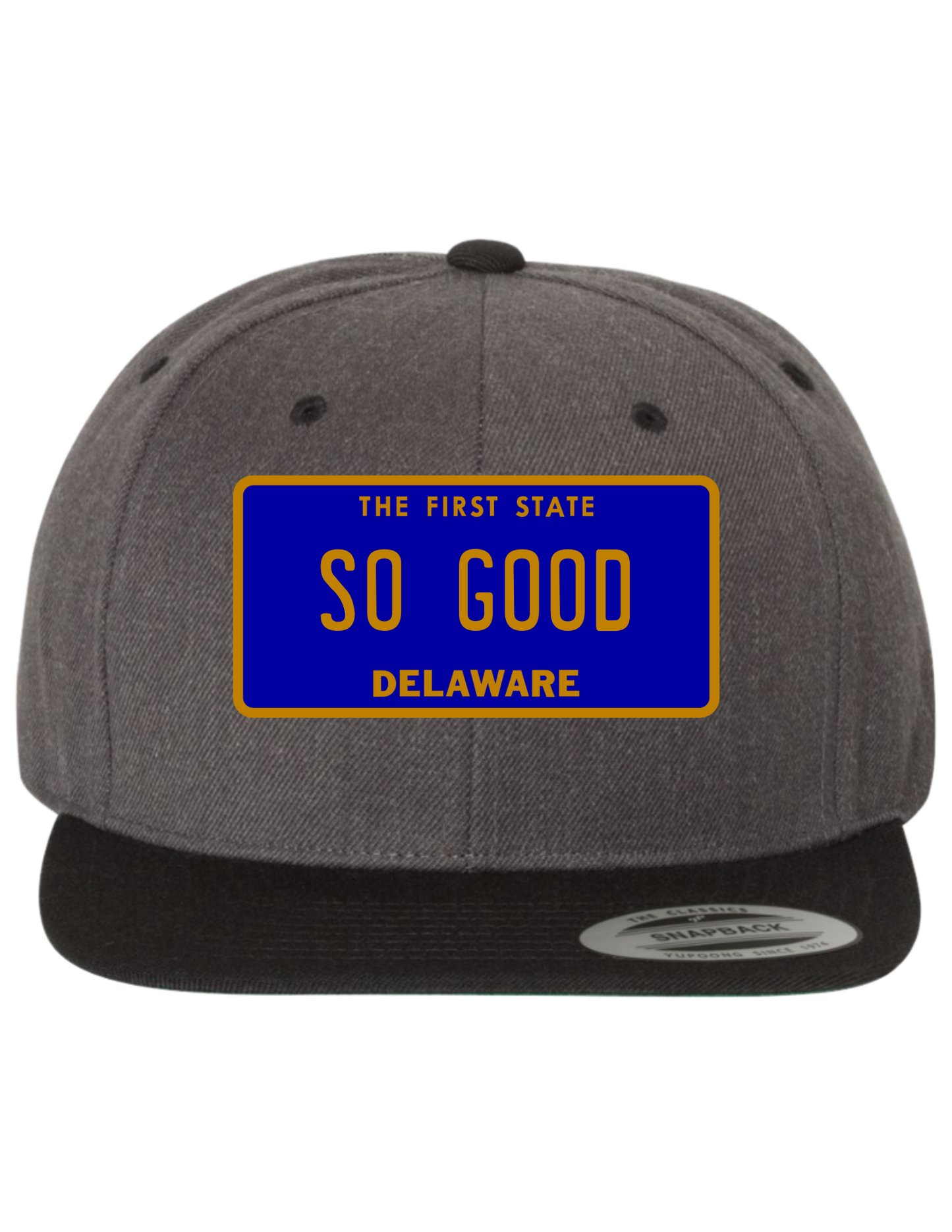 So Good Delaware Premium License Plate Trucker Hats