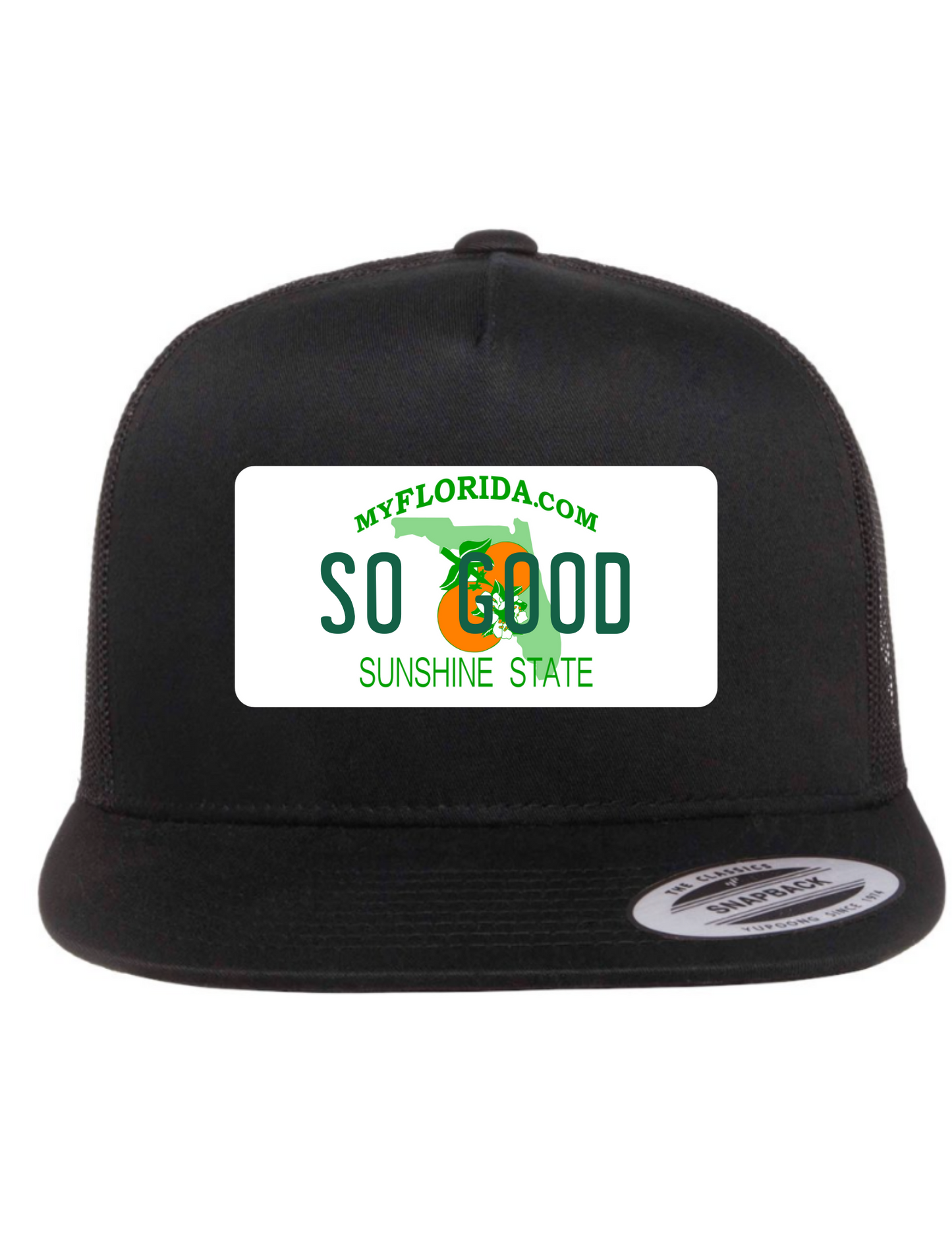 So Good Florida License Plate Trucker Hats
