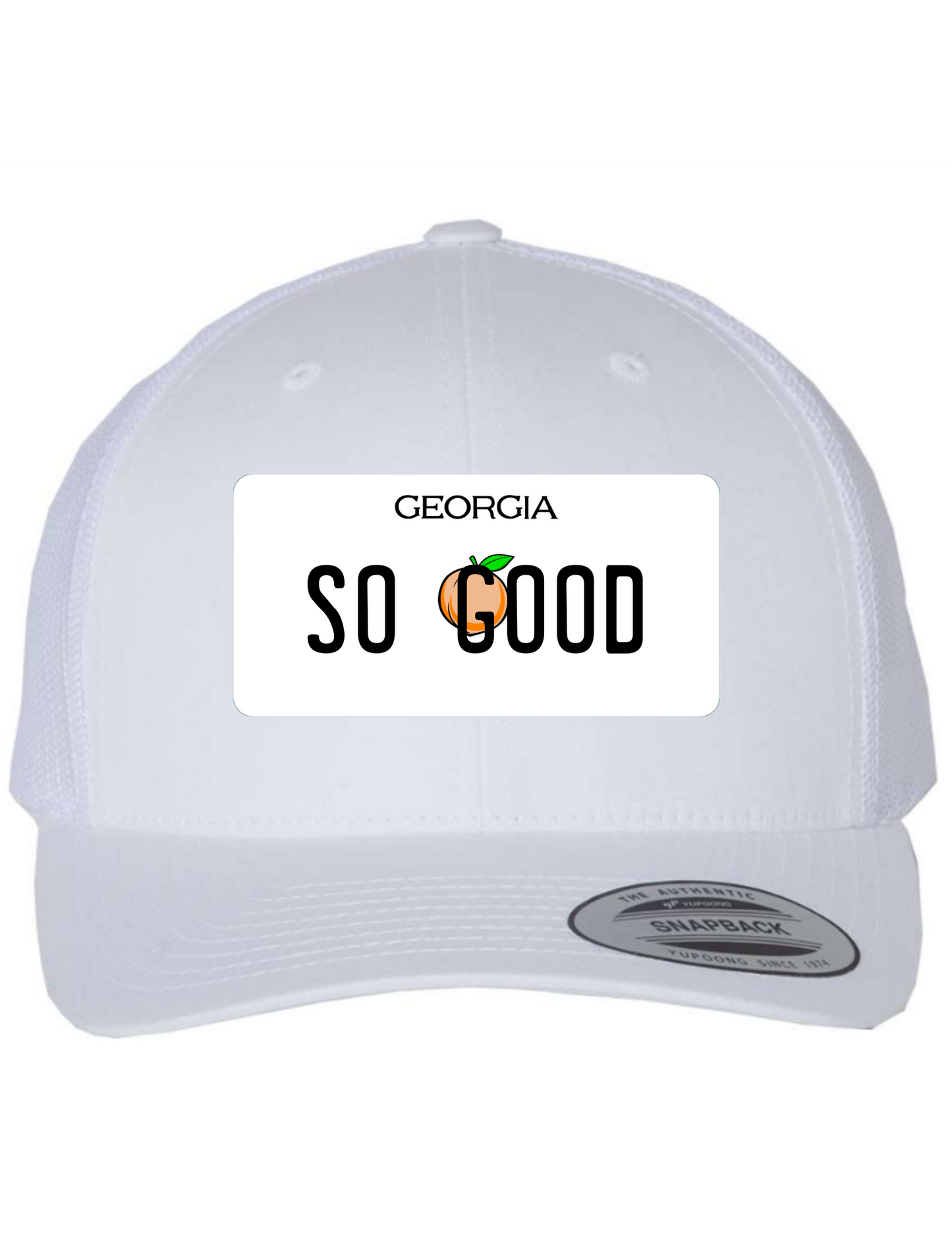 So Good Georgia License Plate Trucker Hats
