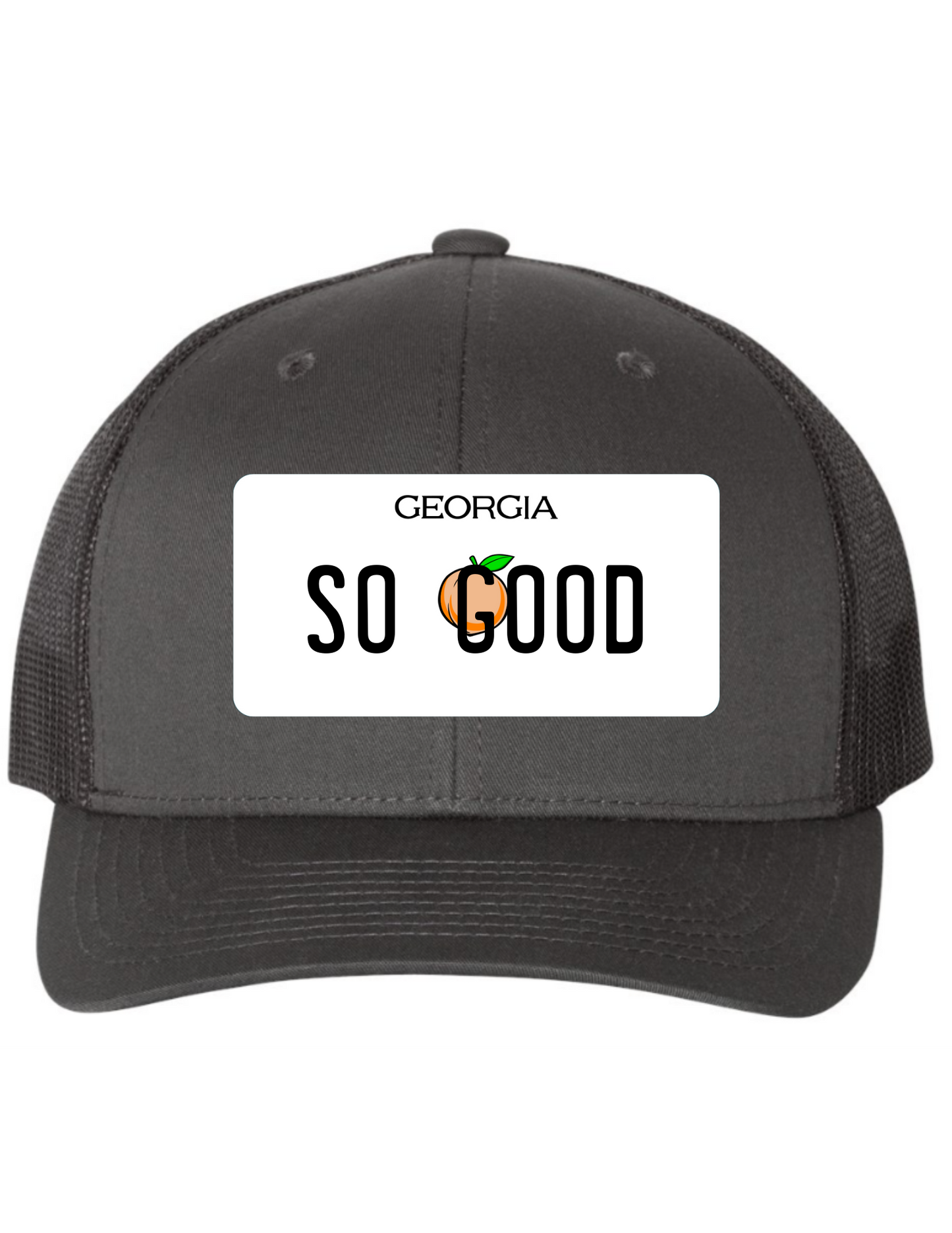 So Good Georgia License Plate Trucker Hats