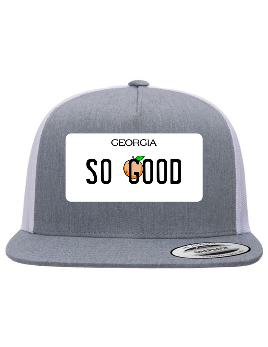 So Good Georgia License Plate Trucker Hats
