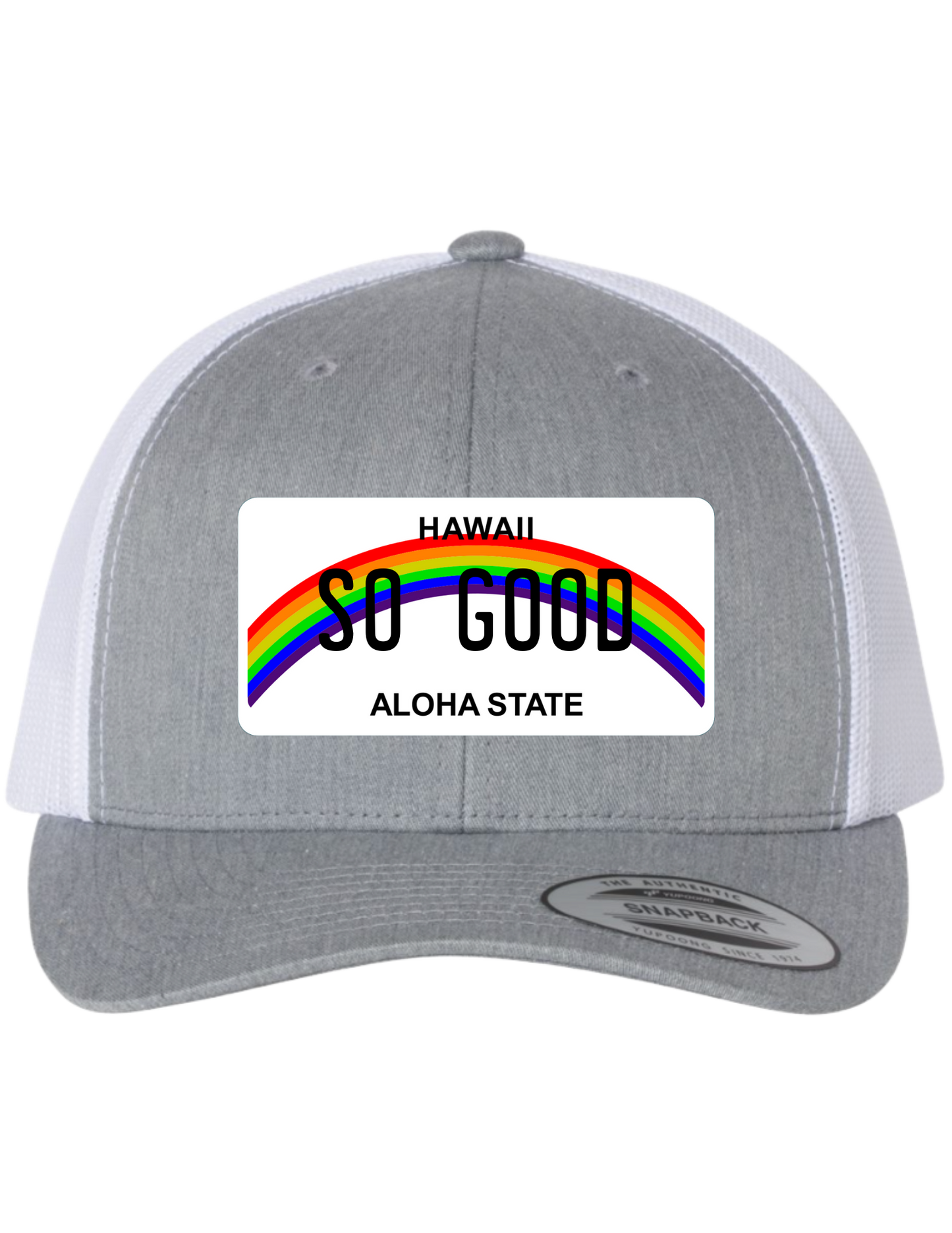 So Good Hawaii License Plate Trucker Hats