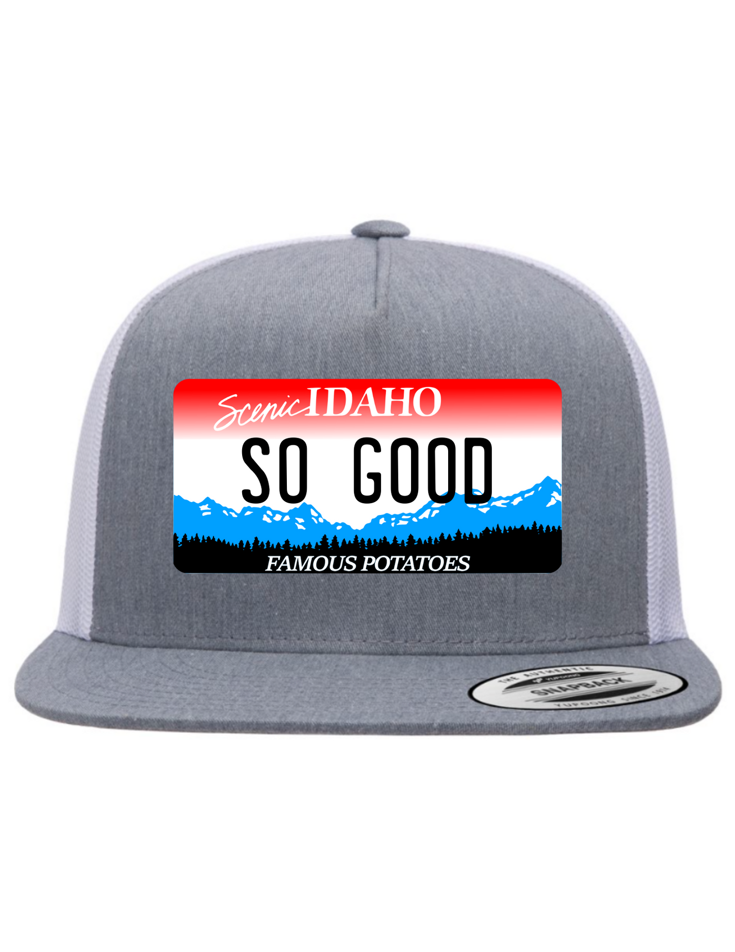 So Good Idaho License Plate Trucker Hats