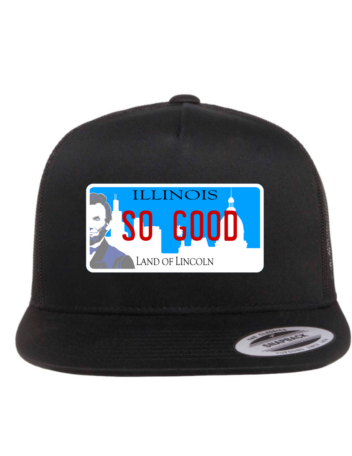 So Good Illinois License Plate Trucker Hats