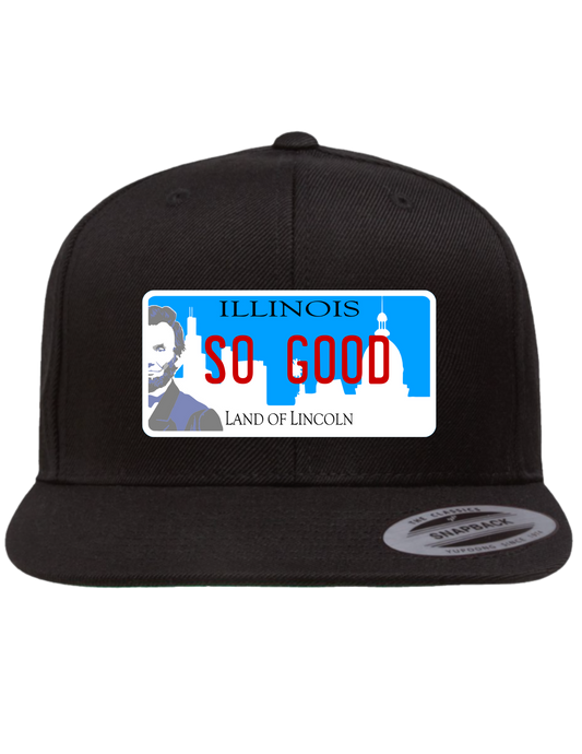 So Good Illinois Premium License Plate Trucker Hats