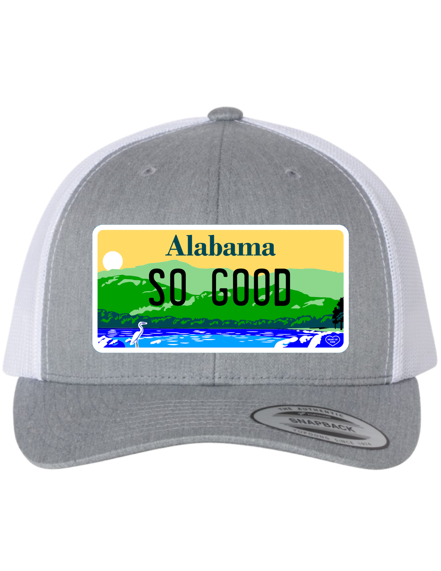So Good Alabama License Plate Trucker Hats