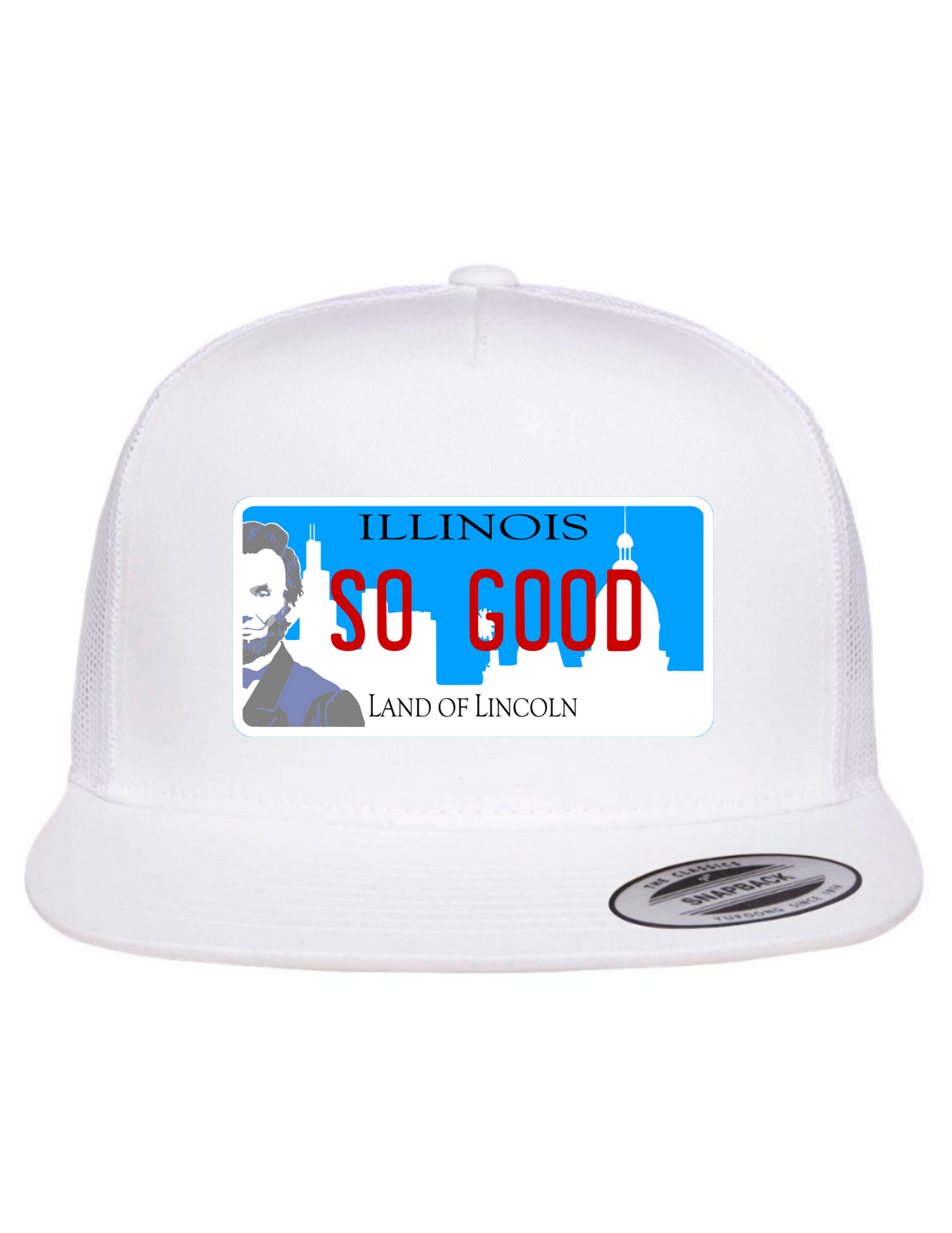 So Good Illinois License Plate Trucker Hats