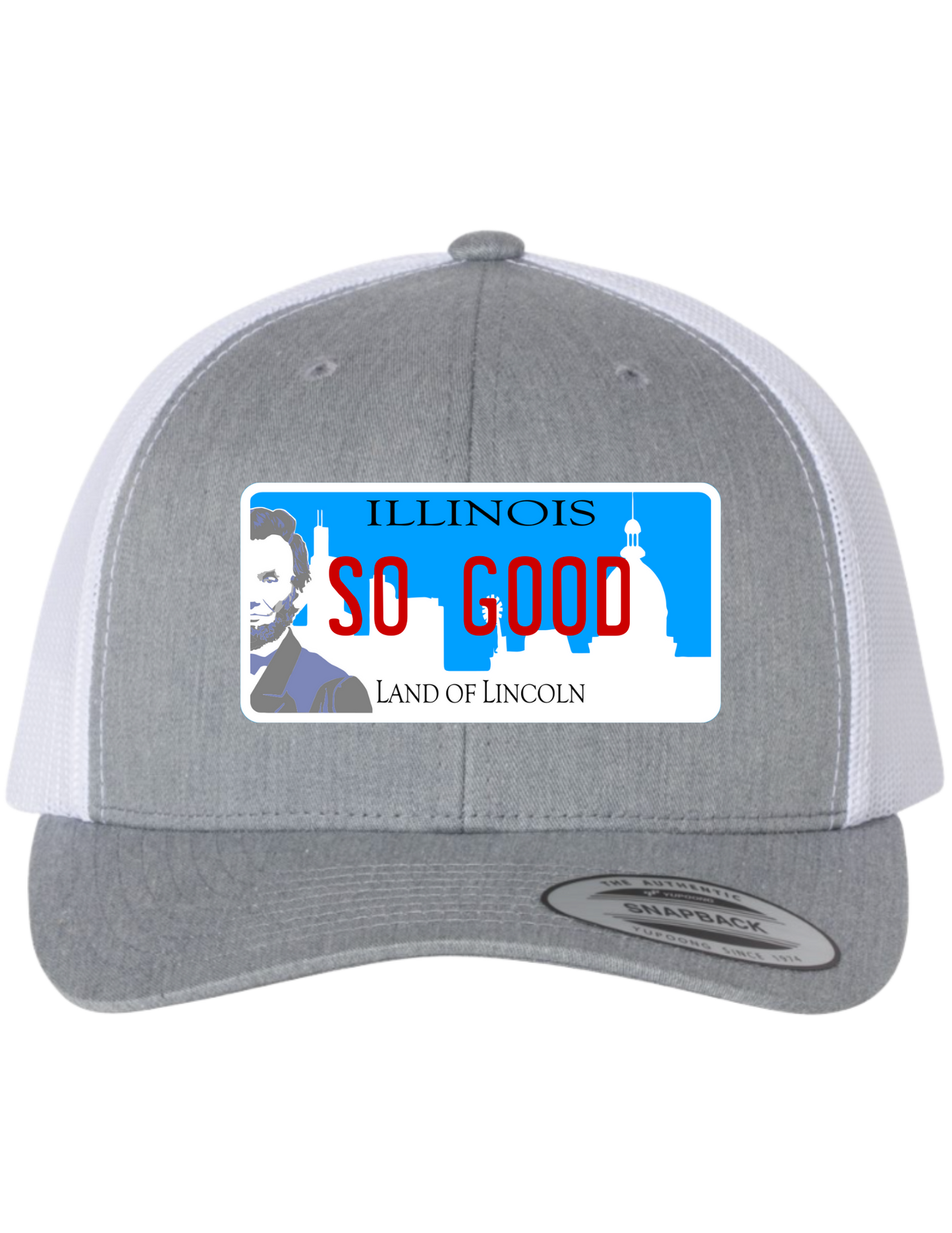 So Good Illinois License Plate Trucker Hats