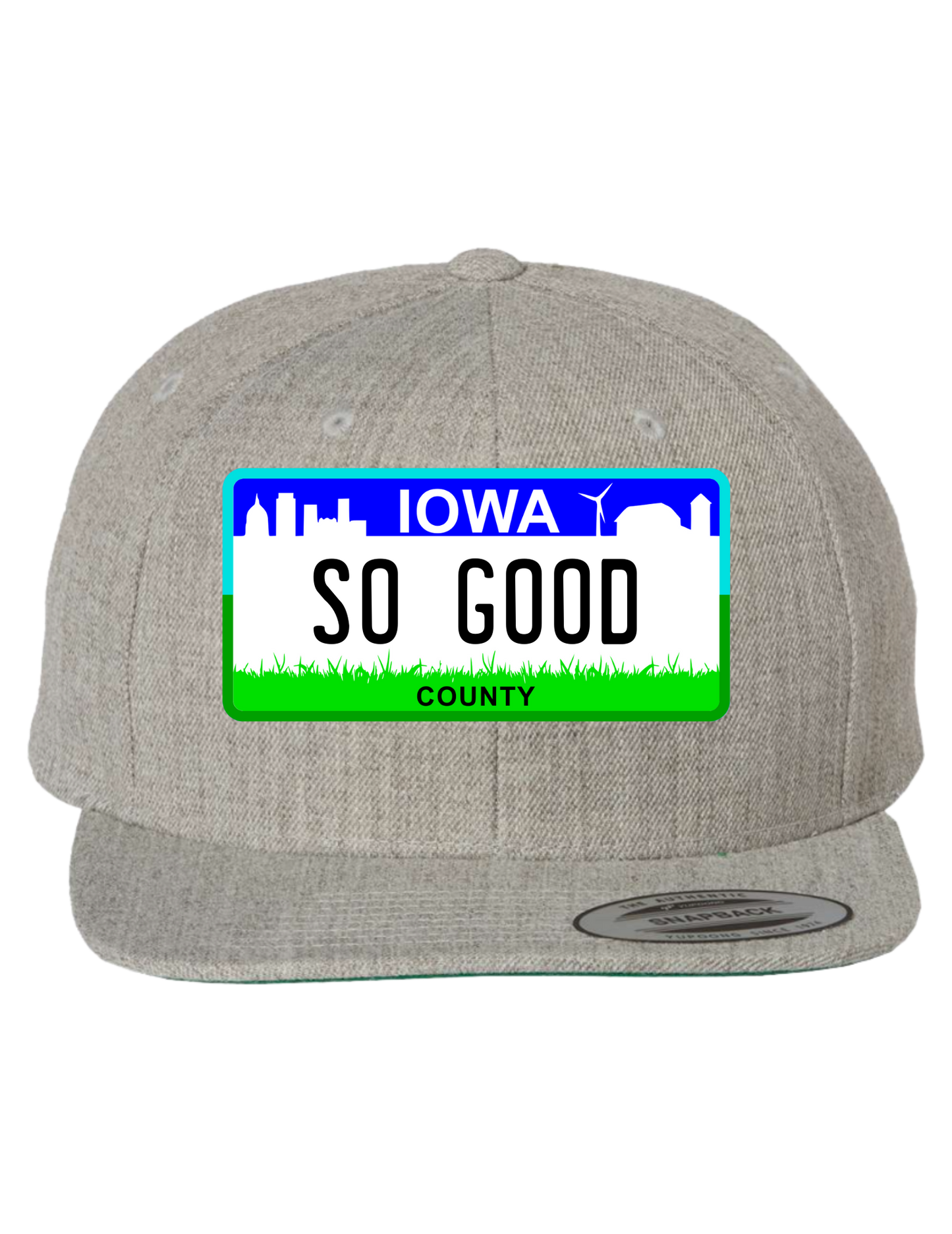 So Good Iowa Premium License Plate Trucker Hats