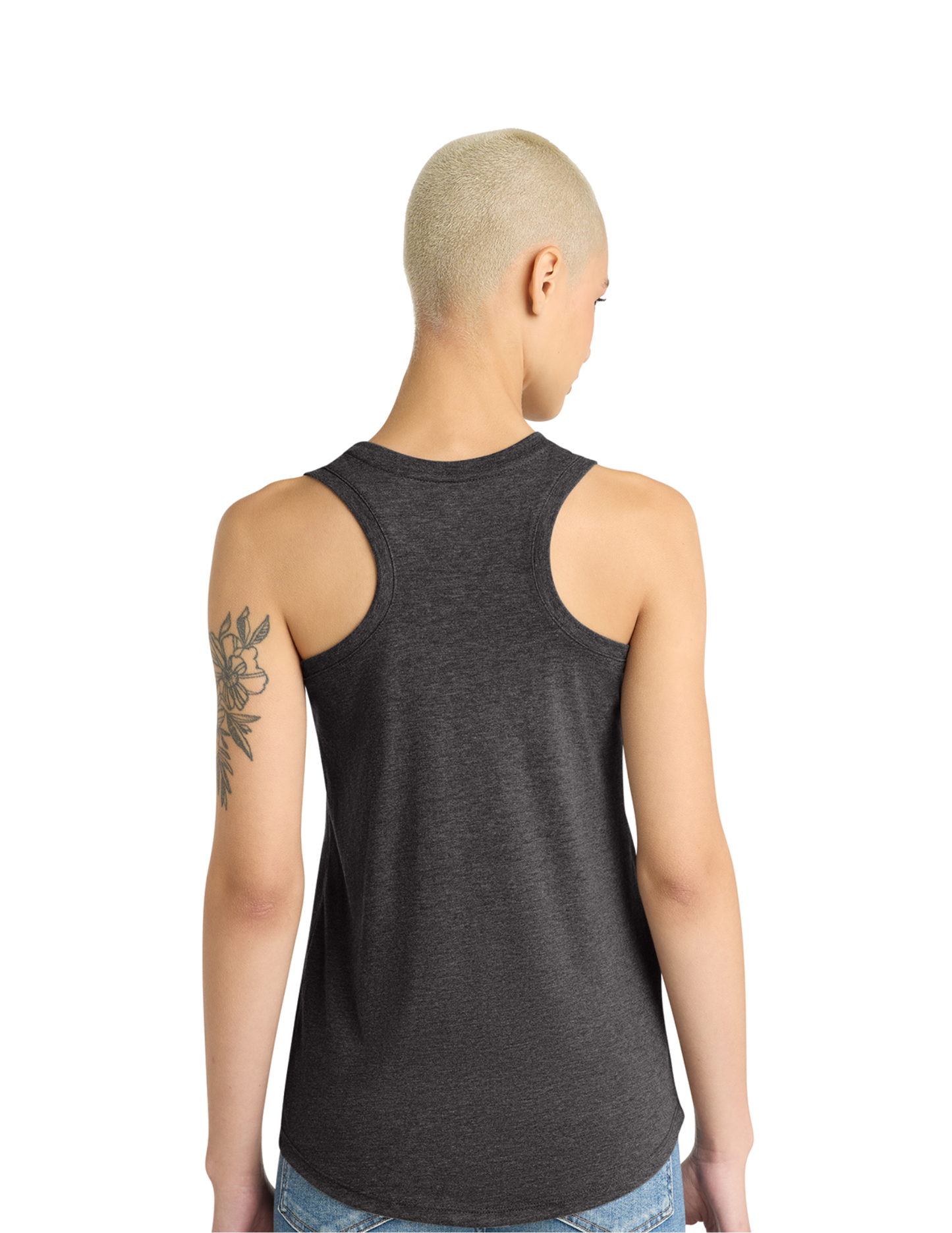 OUTLINE Logo Women's Racerback Tank (HEATHERED CHARCOAL) - So Good!