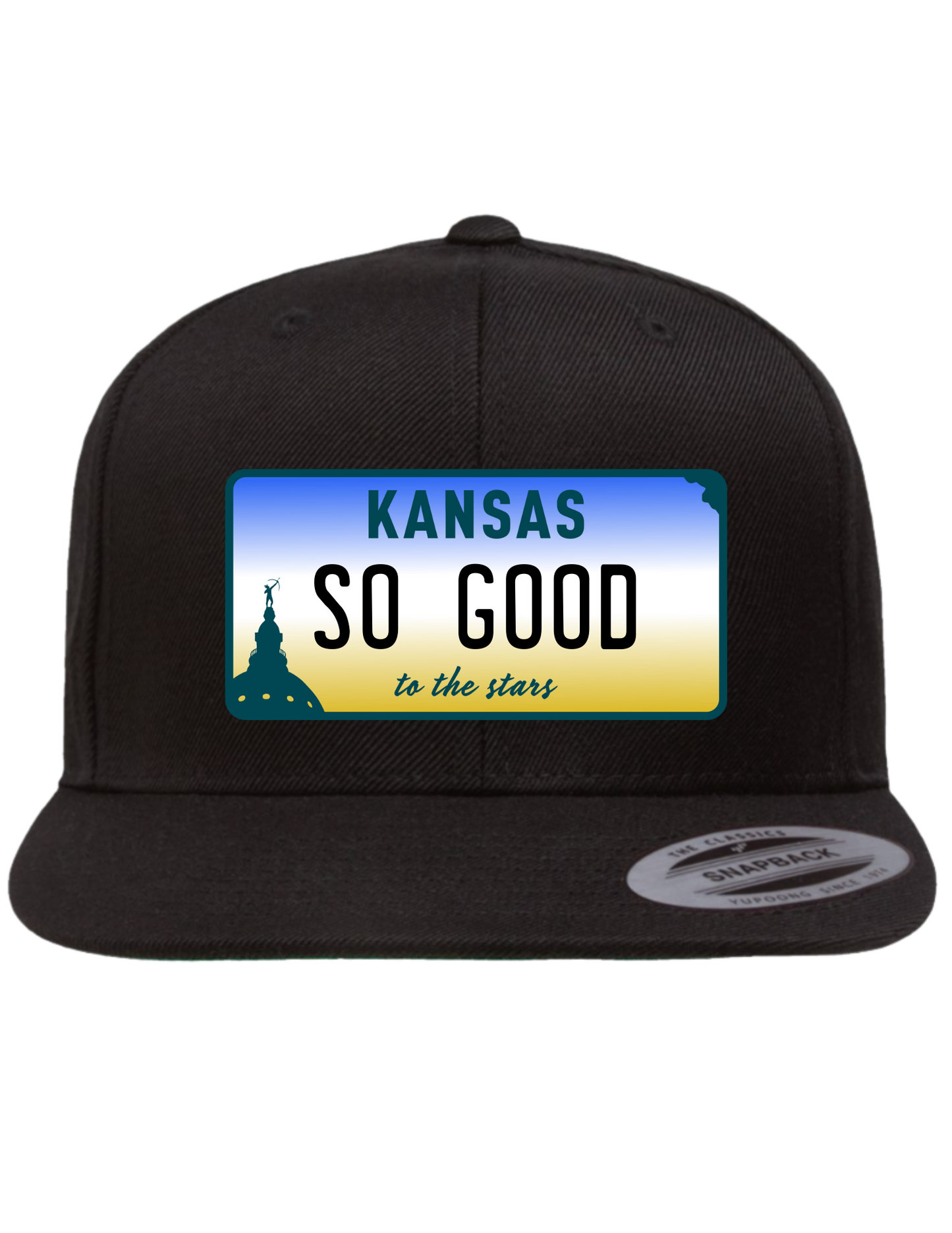 So Good Kansas Premium License Plate Trucker Hats