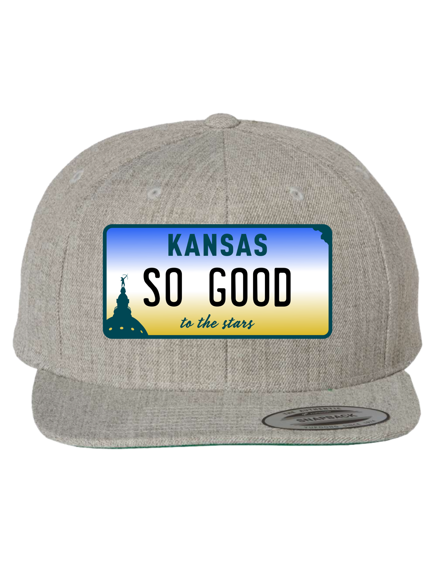 So Good Kansas Premium License Plate Trucker Hats