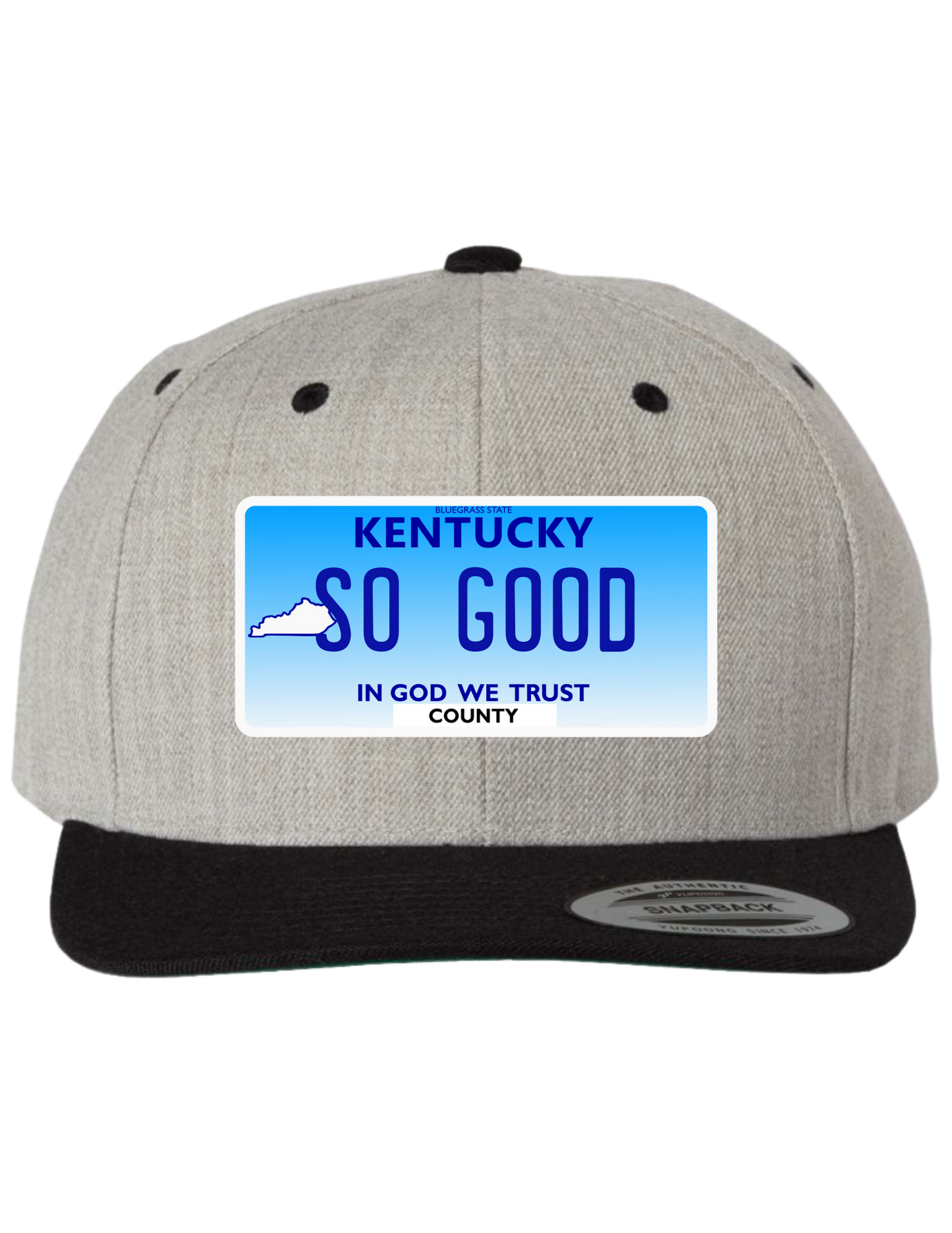 So Good Kentucky Premium License Plate Trucker Hats