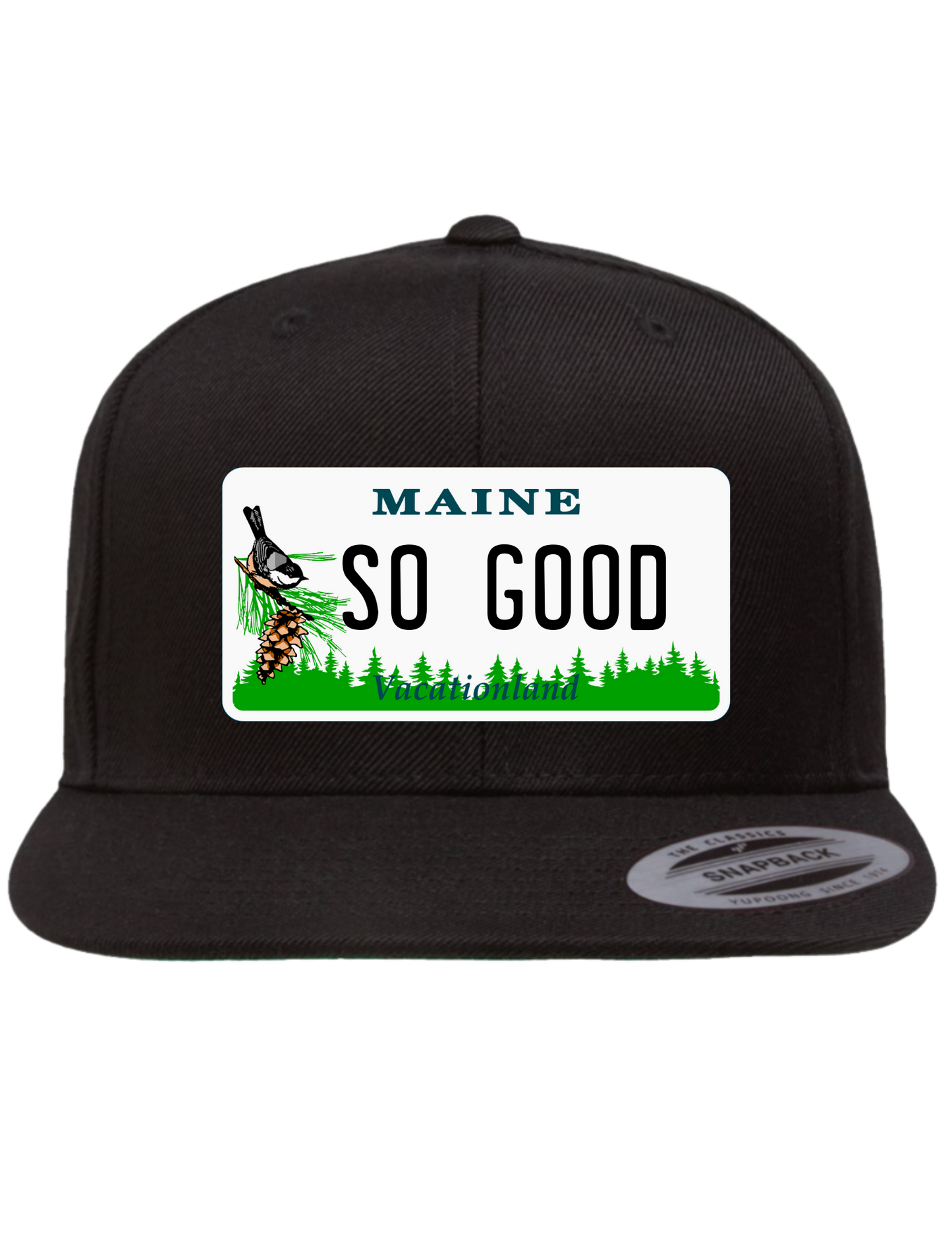 So Good Maine Premium License Plate Trucker Hats