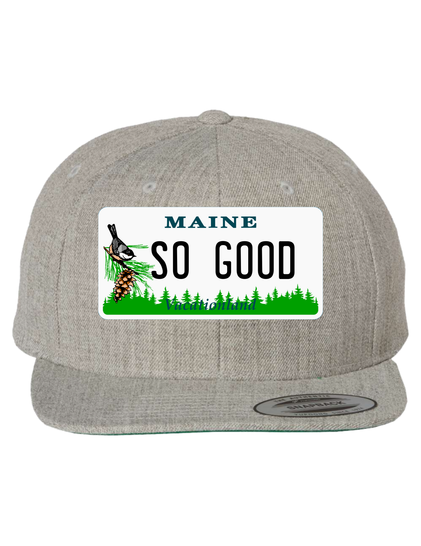 So Good Maine Premium License Plate Trucker Hats